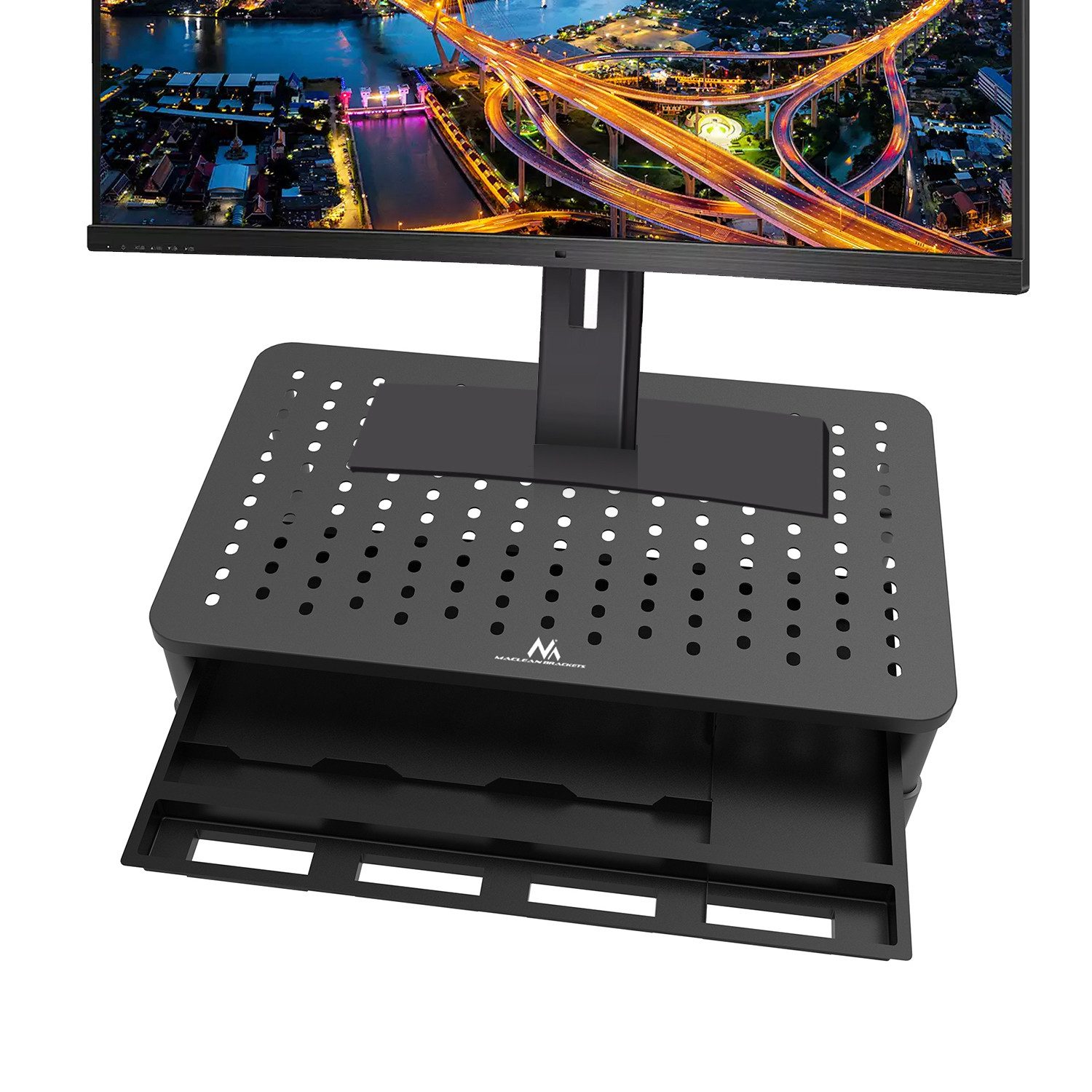 Maclean Laptop-Ständer MC-946 13-32 Zoll höhenverstellbar mit Schublade bis 20 kg, (bis 32,00 Zoll, 1-tlg., Ideal für Homeoffice, Büro und Gaming-Setup) – Bild 2 von 5