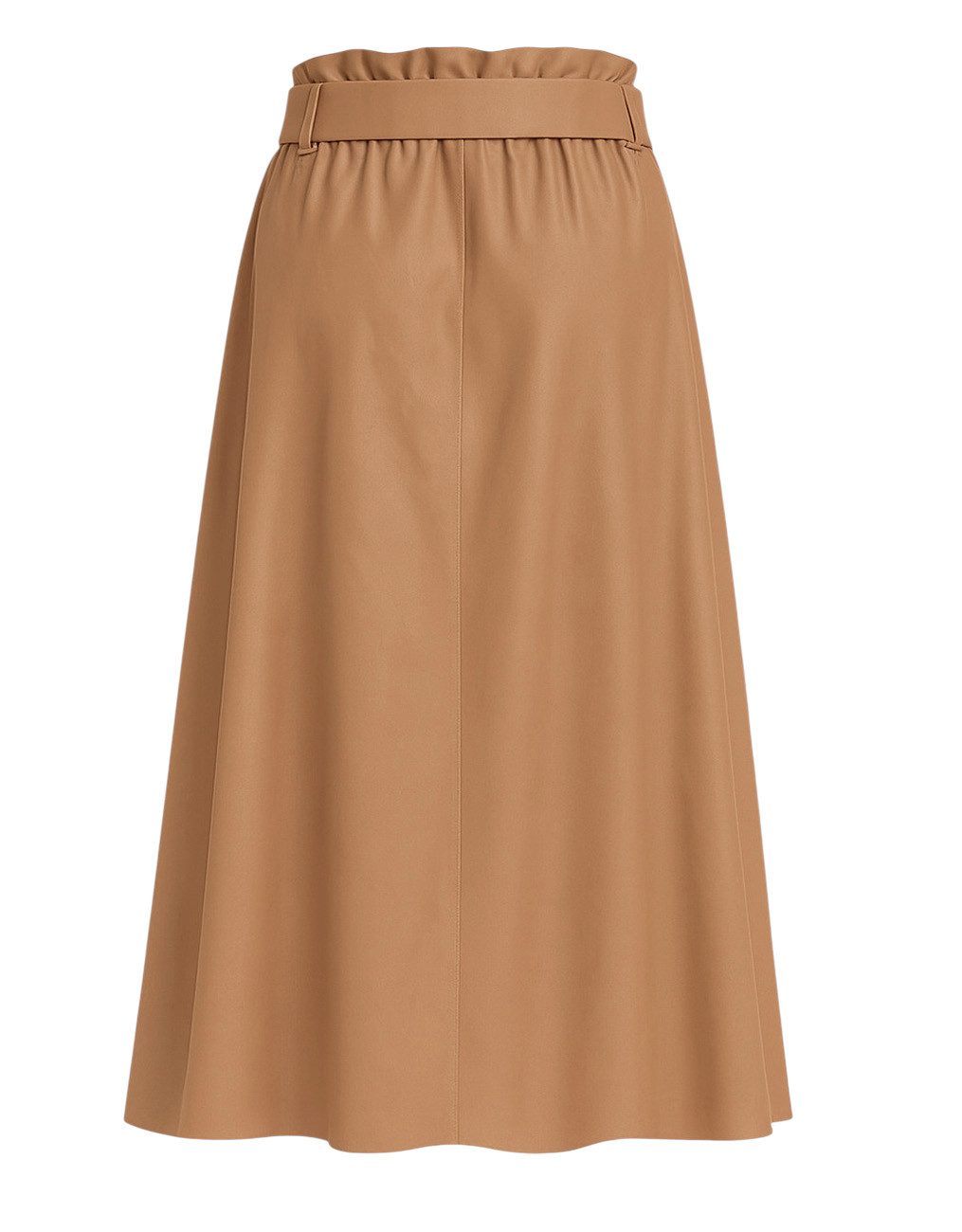 Mississhop Lederimitatrock Damen A-Linien Rock mit Gürtel – Kunstleder M.401