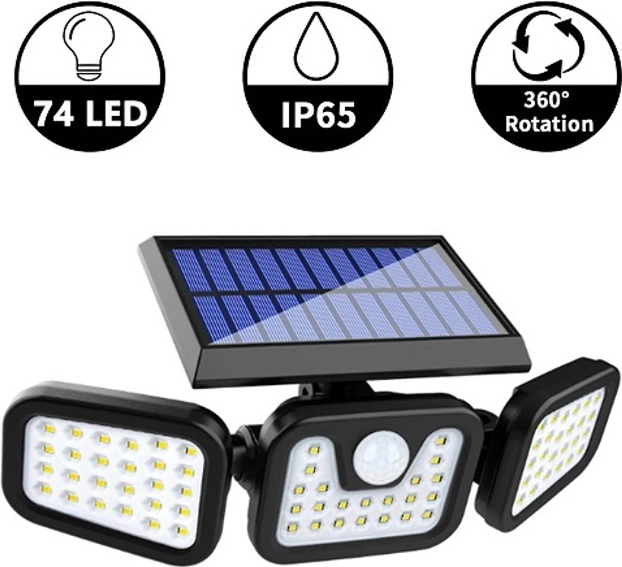 FELIXLEO LED Solarleuchte Solarlampen für außen mit Bewegungsmelder LED Strahler 360 Drehbar