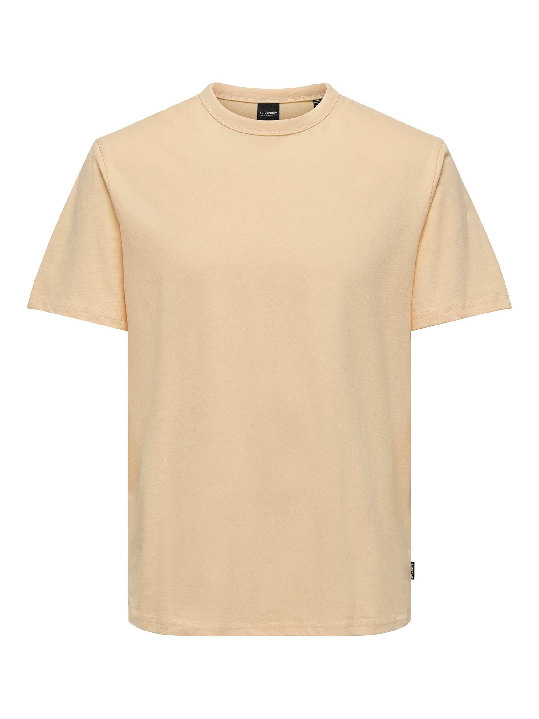 ONLY & SONS T-Shirt Weiches Rundhals T-Shirt Kurzarm ONSSMART Basic Shirt (1-tlg) 6806 in Gelb