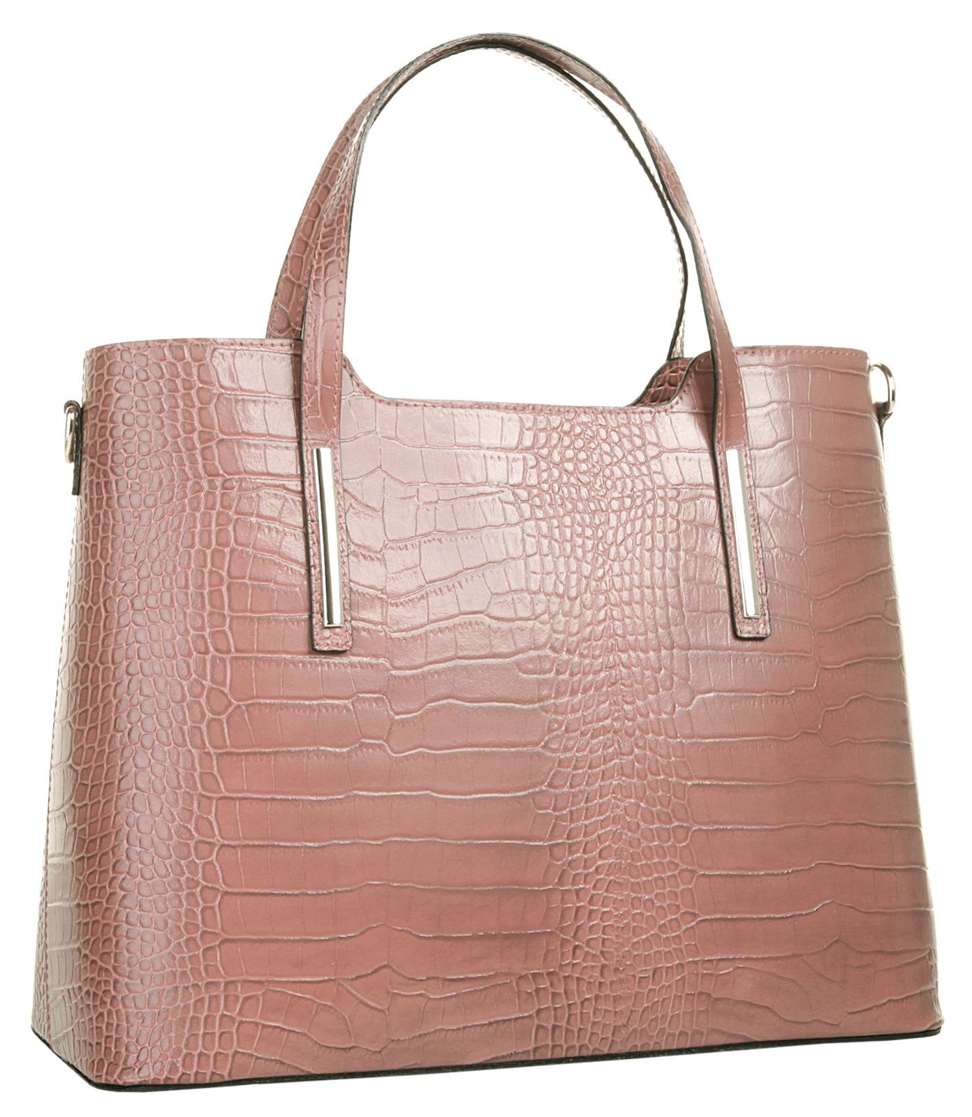 Made Henkeltasche, in Cluty Leder, alt-rosa echt Italy