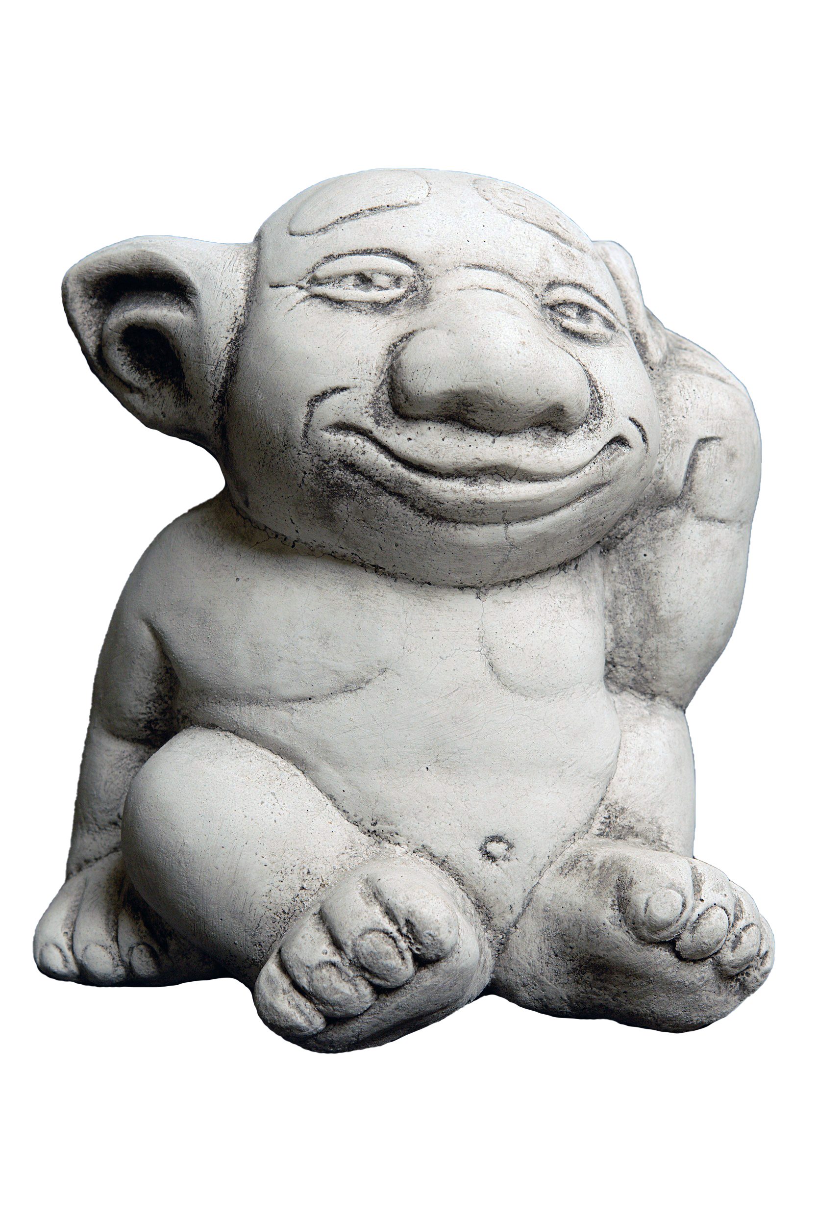 gartendekoparadies.de Gartenfigur Massive Steinfigur lustiger Troll günstig online kaufen