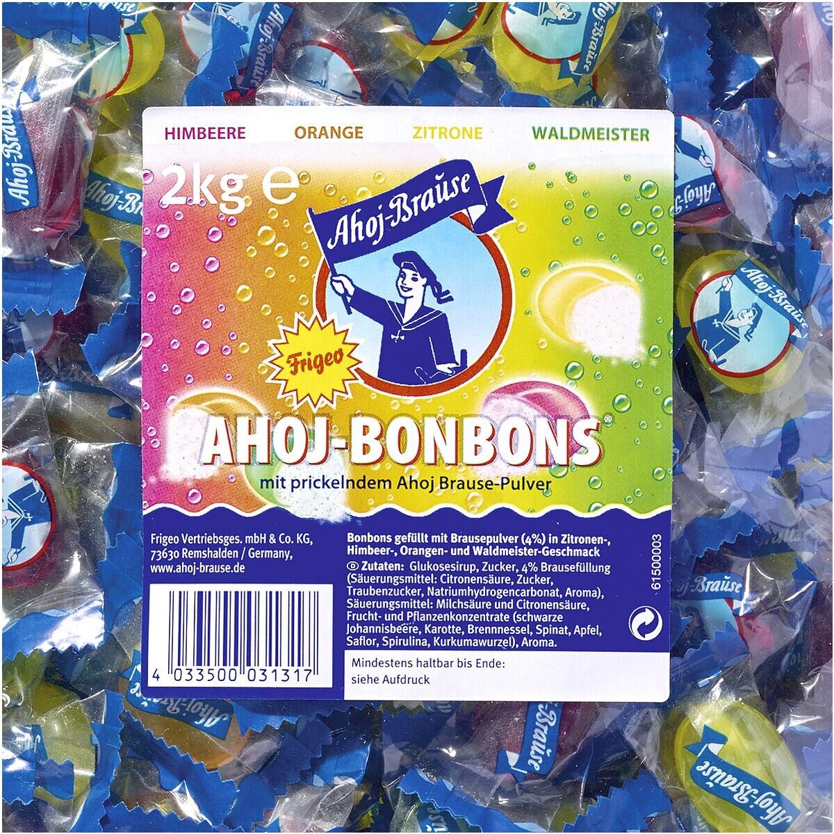 Ahoj-Brause Süßigkeit Ahoj-Brause, Brausepulver-Bonbons, 2 kg
