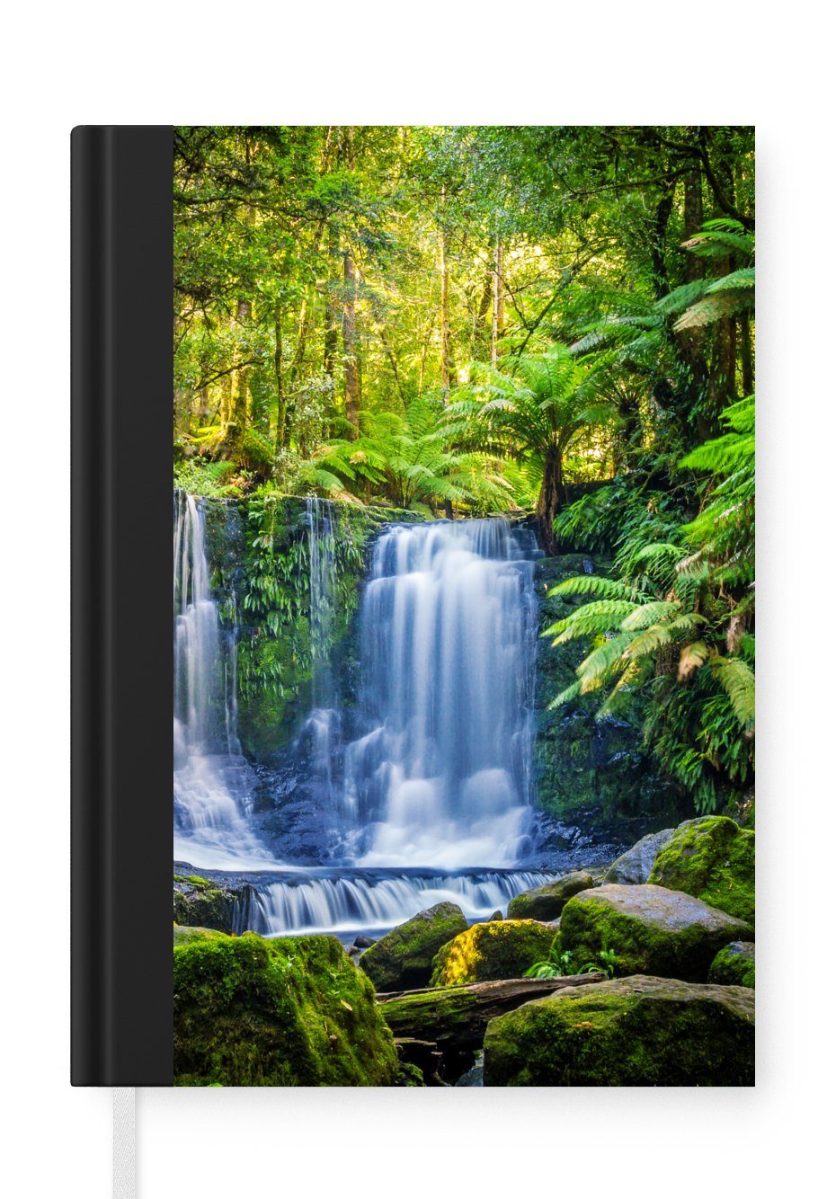 - Wasserfall Seiten, Dschungel - Natur, Tagebuch, Notizheft, A5, Pflanzen Haushaltsbuch - 98 Merkzettel, Journal, MuchoWow Australien Notizbuch -