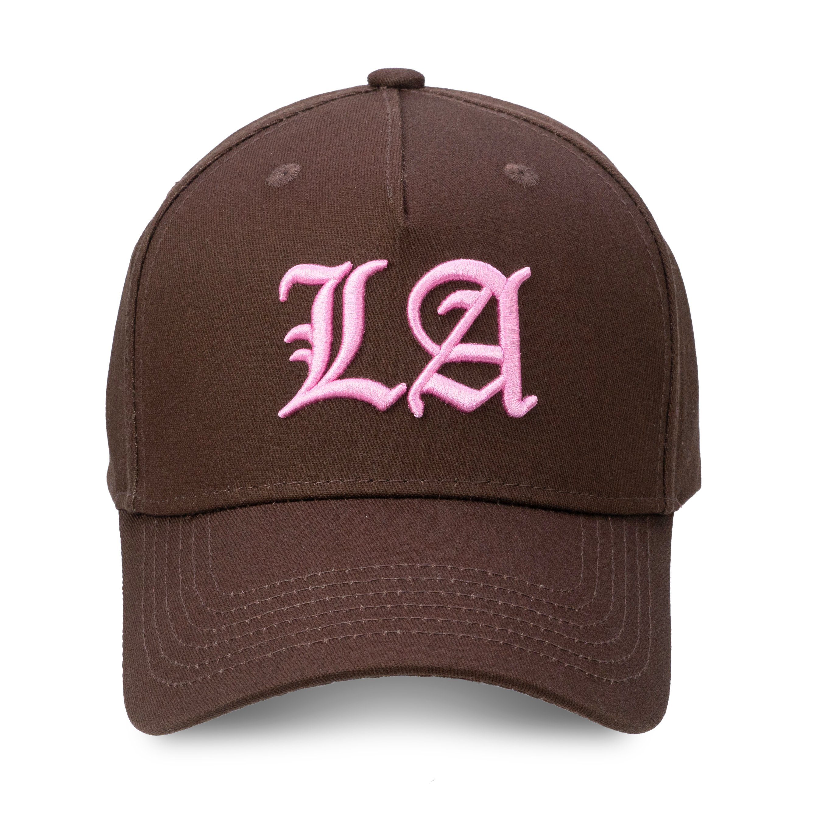 Chiccheria Brand Trucker LA in Cap Chocolate-Pink, LA Designed