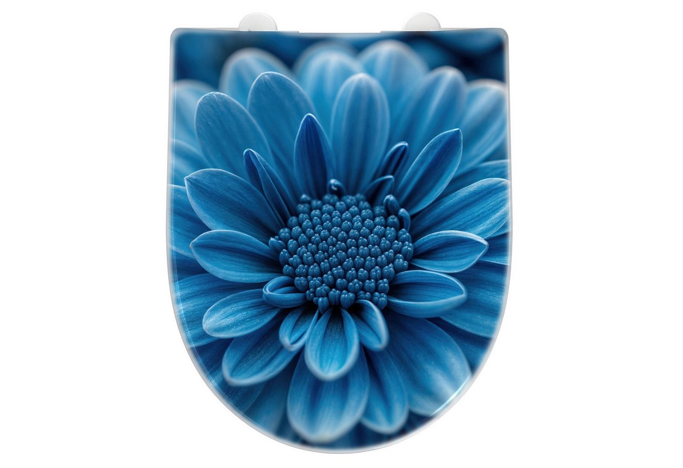 Thumbnail - Primedeco WC-Sitz mit Absenkautomatik Motiv Blaue Blume (1-St), Absenkautomatik, Soft-Close
