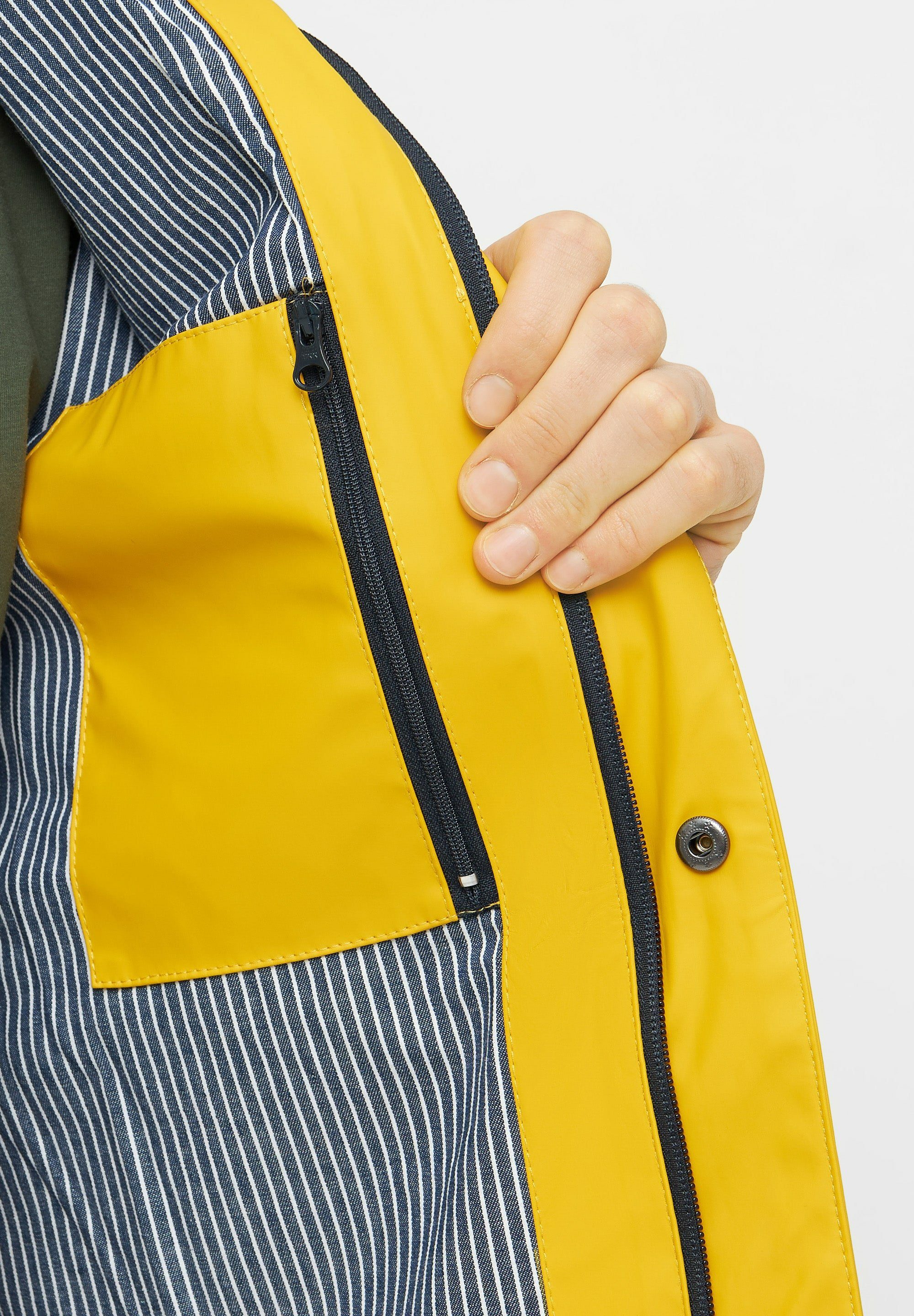 Derbe Regenjacke Passby Wasserabweisend, winddicht, gestreiftes Innenfutter