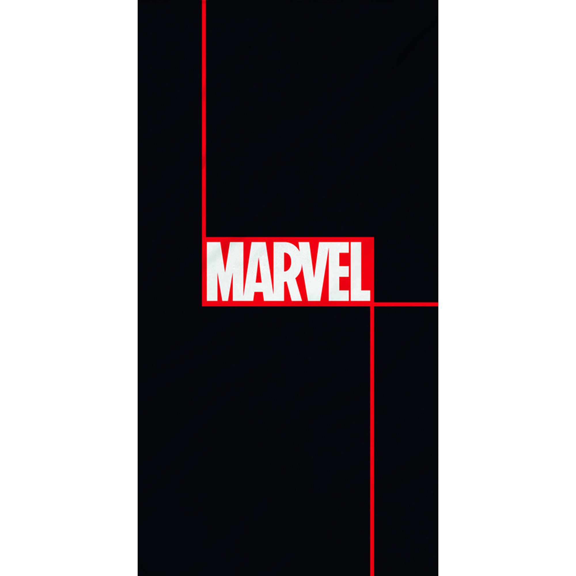 BERONAGE Strandtücher Marvel Badetuch Logo Schwarz günstig online kaufen