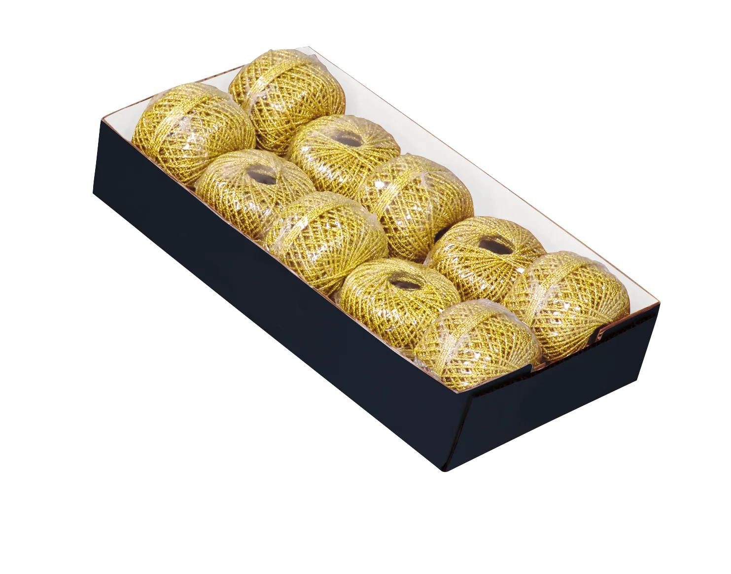 CLAIREFONTAINE Geschenkband Set mit 10 Geschenkkordeln 20mx1mm - Gold 601475C, Kordel