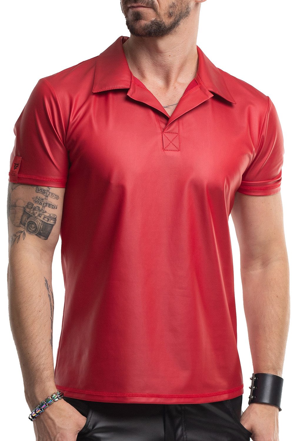 Regnes Fetish Planet T-Shirt Herren-Shirt in rot - S