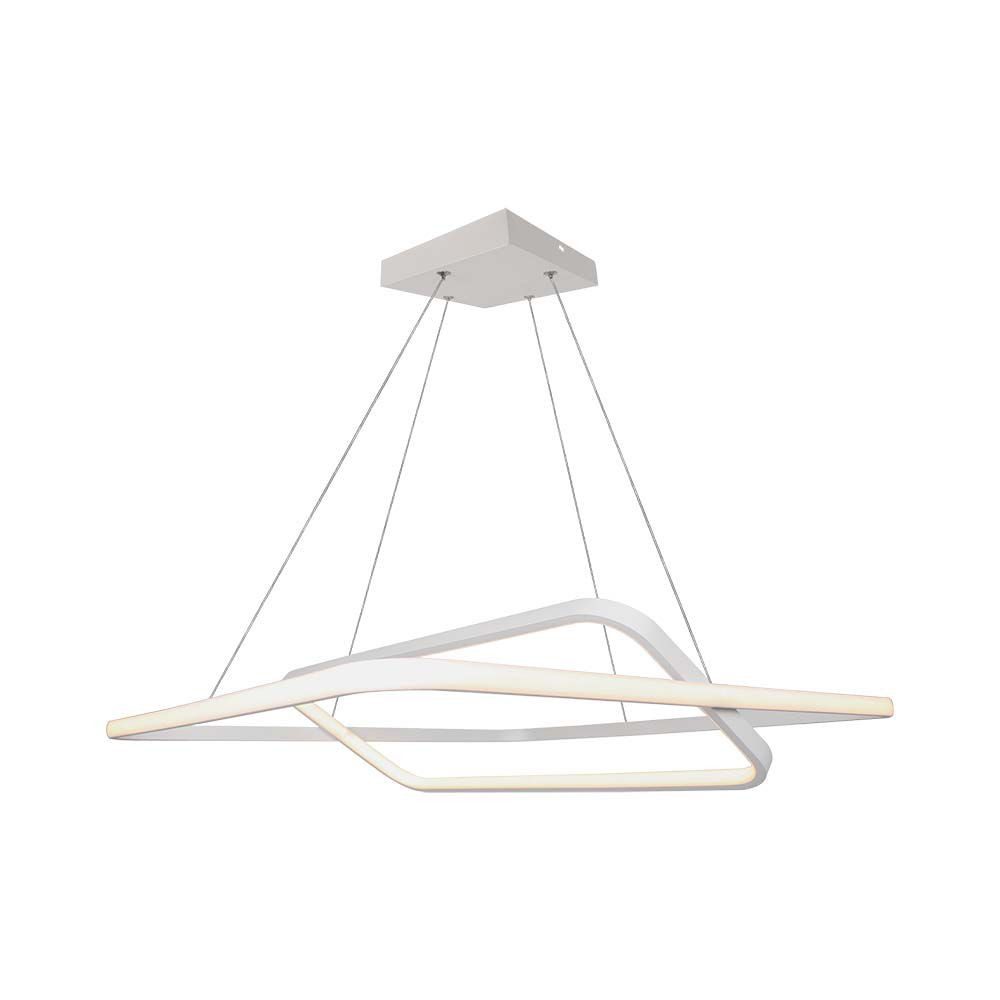 V-TAC LED-Hängeleuchte, LED-Leuchtmittel fest verbaut, LED Pendelleuchte Hängeleuchte Deckenleuchte Metall Weiß dimmbar H 123