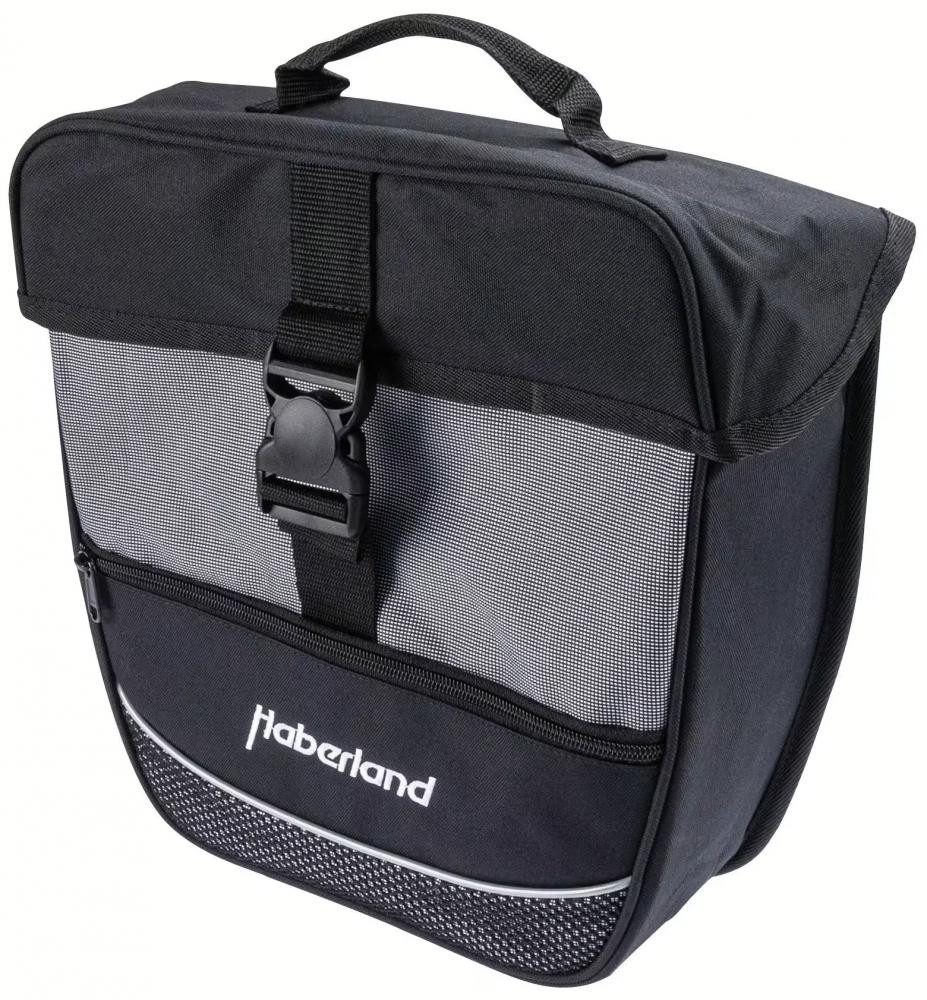 Haberland Fahrradtasche Haberland Einsteiger-Serie schwarz / silber - robuste Gepäckträgertasc