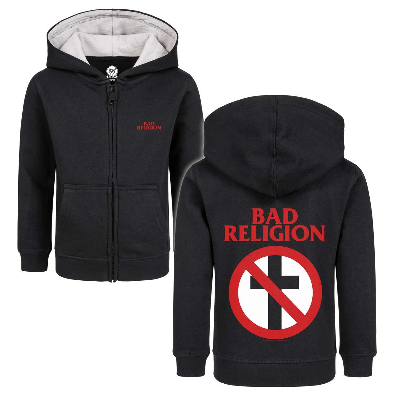 Kapuzensweatjacke mit Bad Religion (Cross Buster) Aufdruck für Kinder von 2–14 Jahren