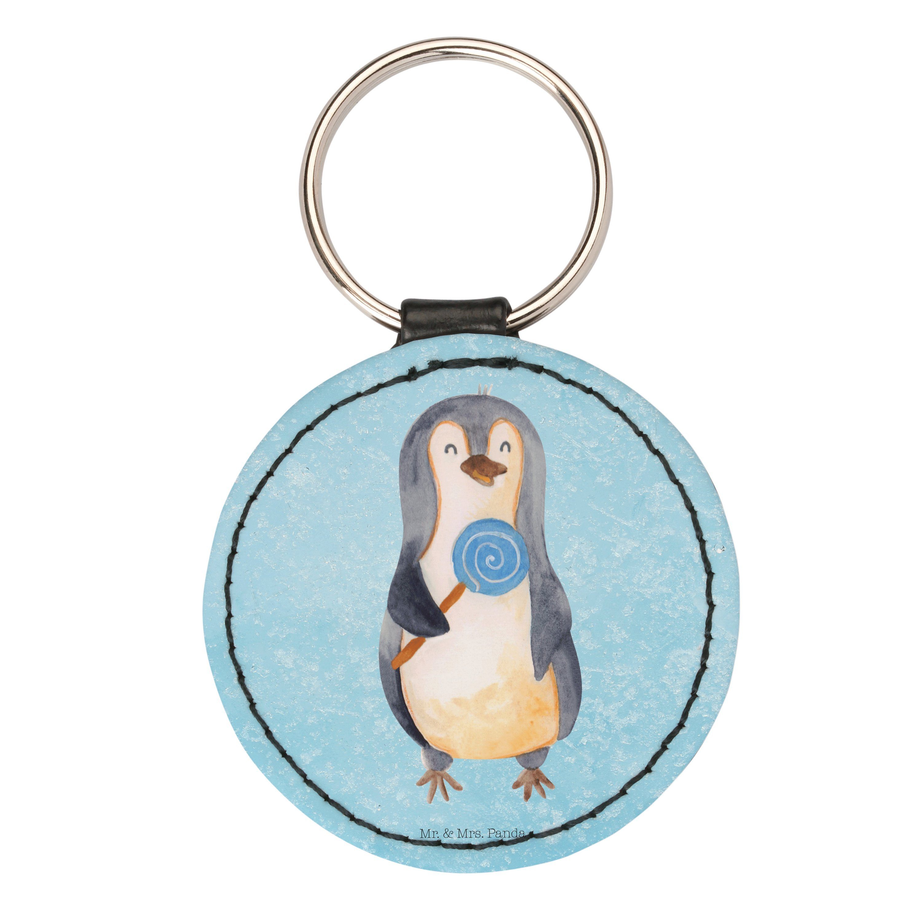 Mr. & Mrs. Panda Schlüsselanhänger Pinguin Lolli - Eisblau - Geschenk, Kind, Ganove, Glücksbringer, Raba (1-tlg)