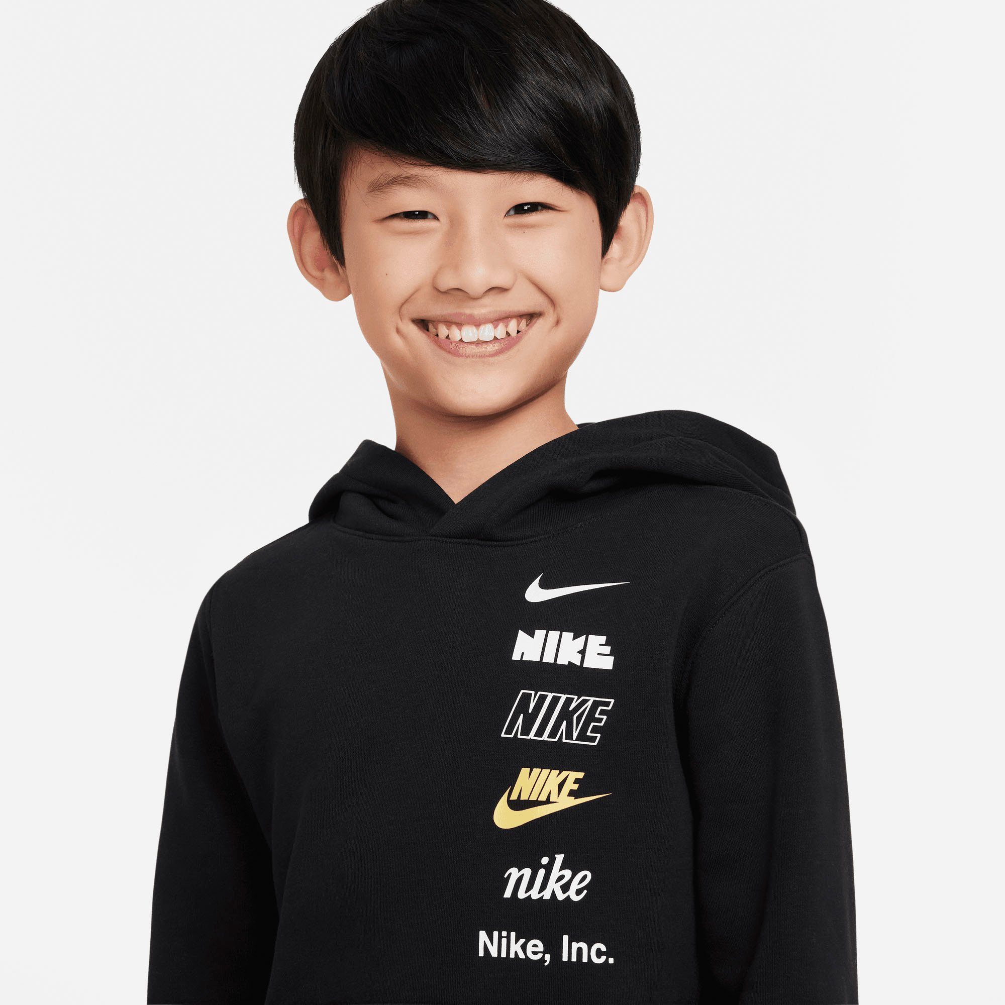 Nike Big Kids' BLACK Kapuzensweatshirt Hoodie Sportswear (Boys)