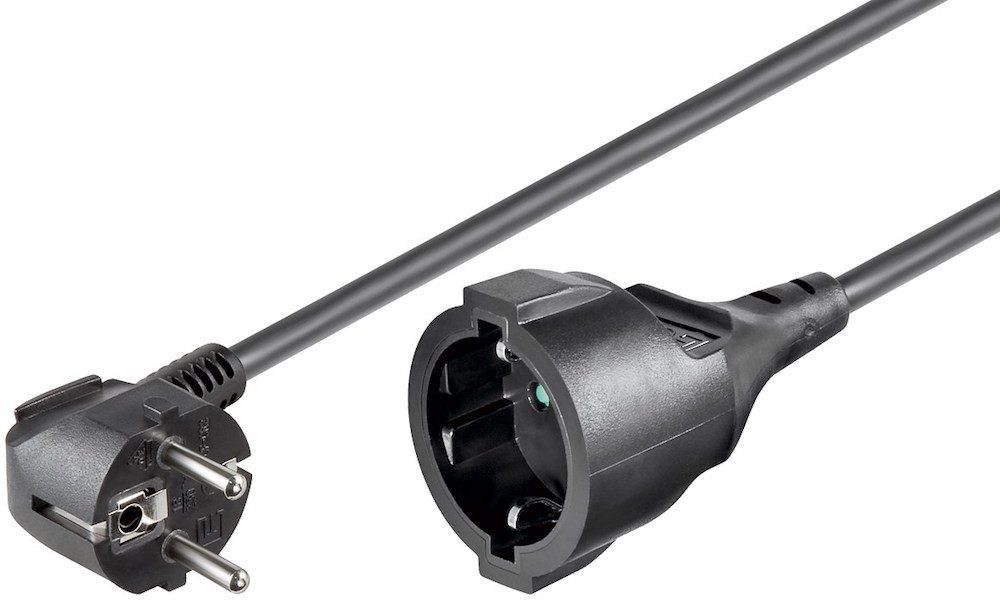 Netzkabel Verlängerung Schutzkontakt-Stecker  Schutzkontakt Kupplung Netzkabel