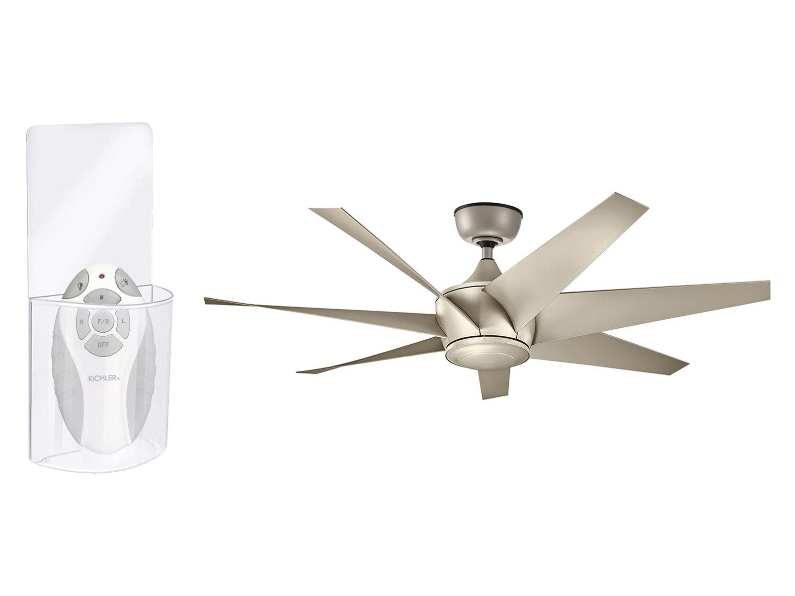 Kichler Deckenventilator, leise-r ohne Licht Outdoor IP44 für Terrassenüberdachung Ø 137cm