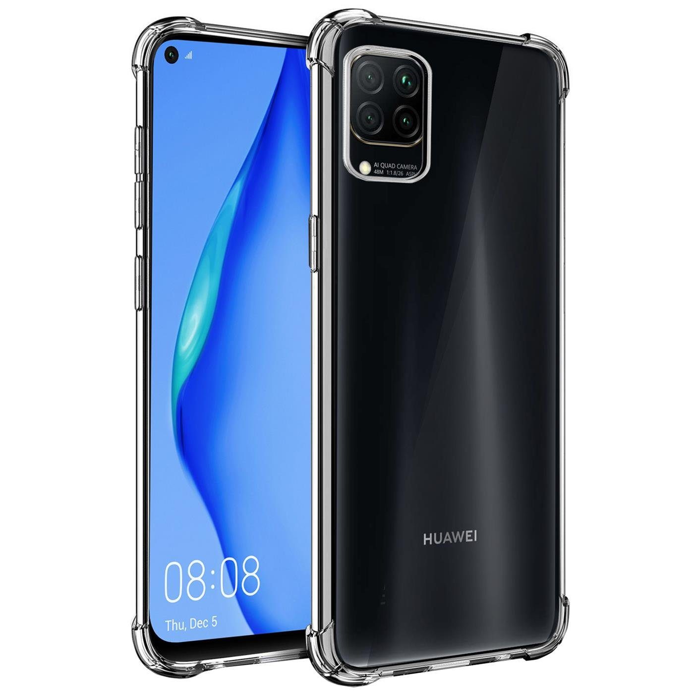 CoolGadget Handyhülle Anti Shock Rugged Case für Huawei P40 Lite 6,4 Zoll, Slim Cover mit Kantenschutz Schutzhülle für P40 Lite Hülle Transparent