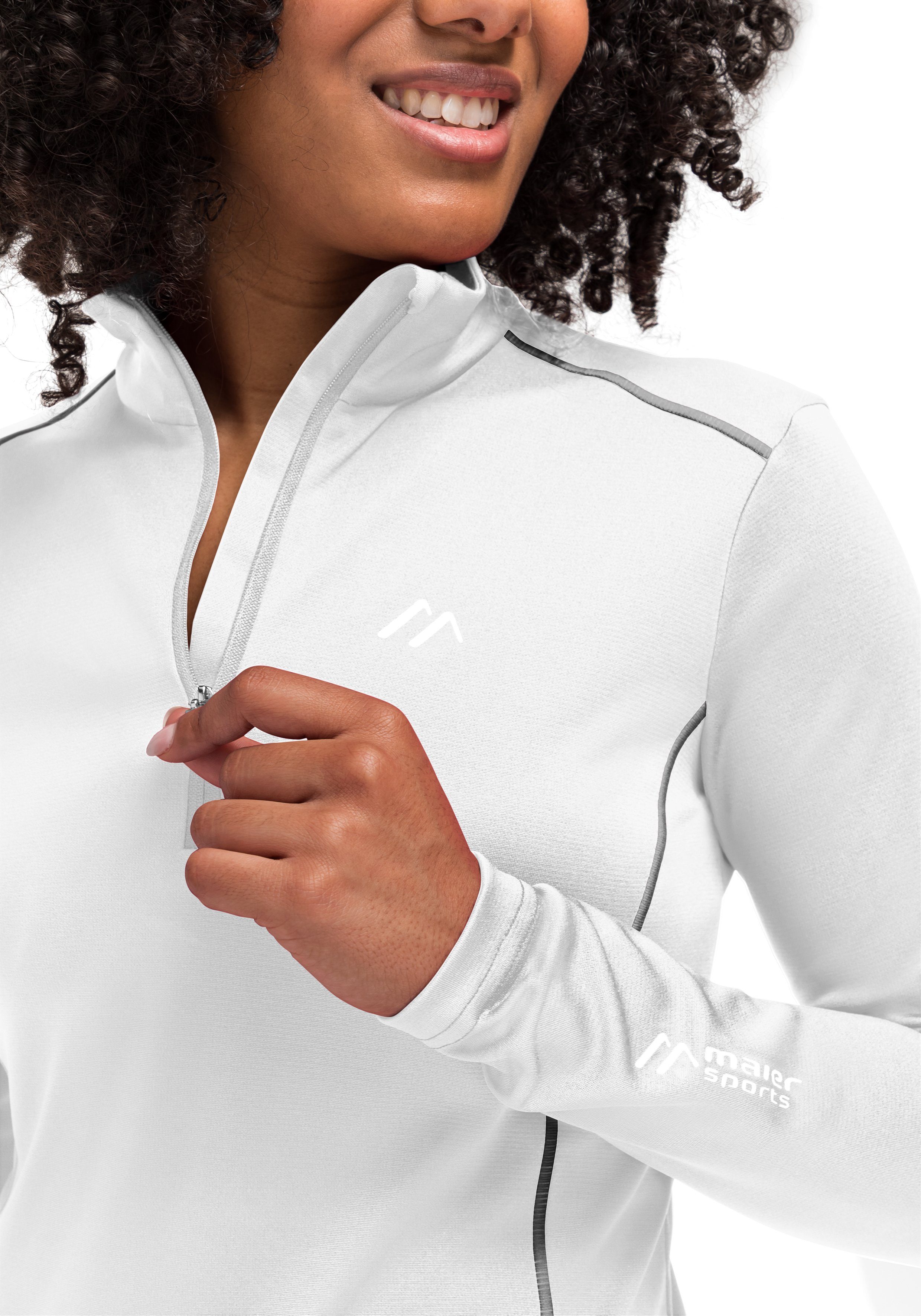 Maier Sports Fleecepullover Jenna Rec Damen Midlayer, elastisches und pflegeleichtes Half-Zip Fleece