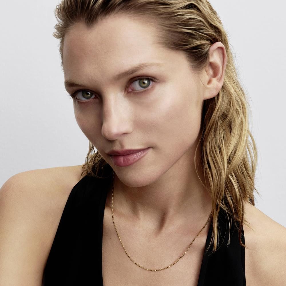 Pandora Kette ohne Anhänger Kugelkette für Damen, IP Gold von PANDORA Moments
