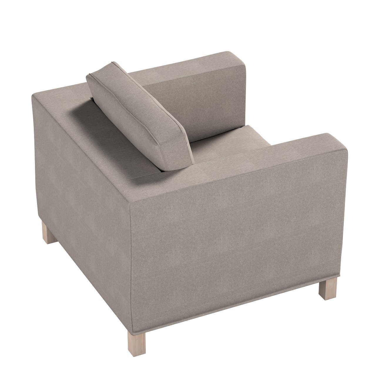 Sofahusse Karlanda Sessel kurz, Etna, beige-grau Dekoria