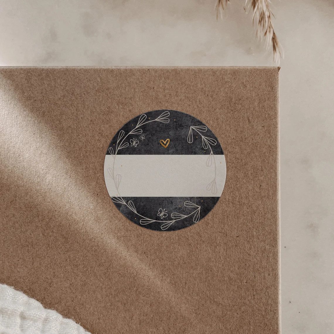 NORDEULE Aufkleber 20 Geschenketiketten zum Beschriften ø 4cm, (20tlg), grau bunt für Namen bei Schulmaterialien, Geschenke, Karten