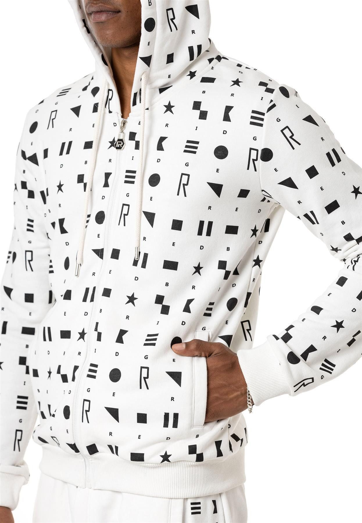 RedBridge Kapuzensweatjacke Sweater mit Kapuze Geometric Shapes