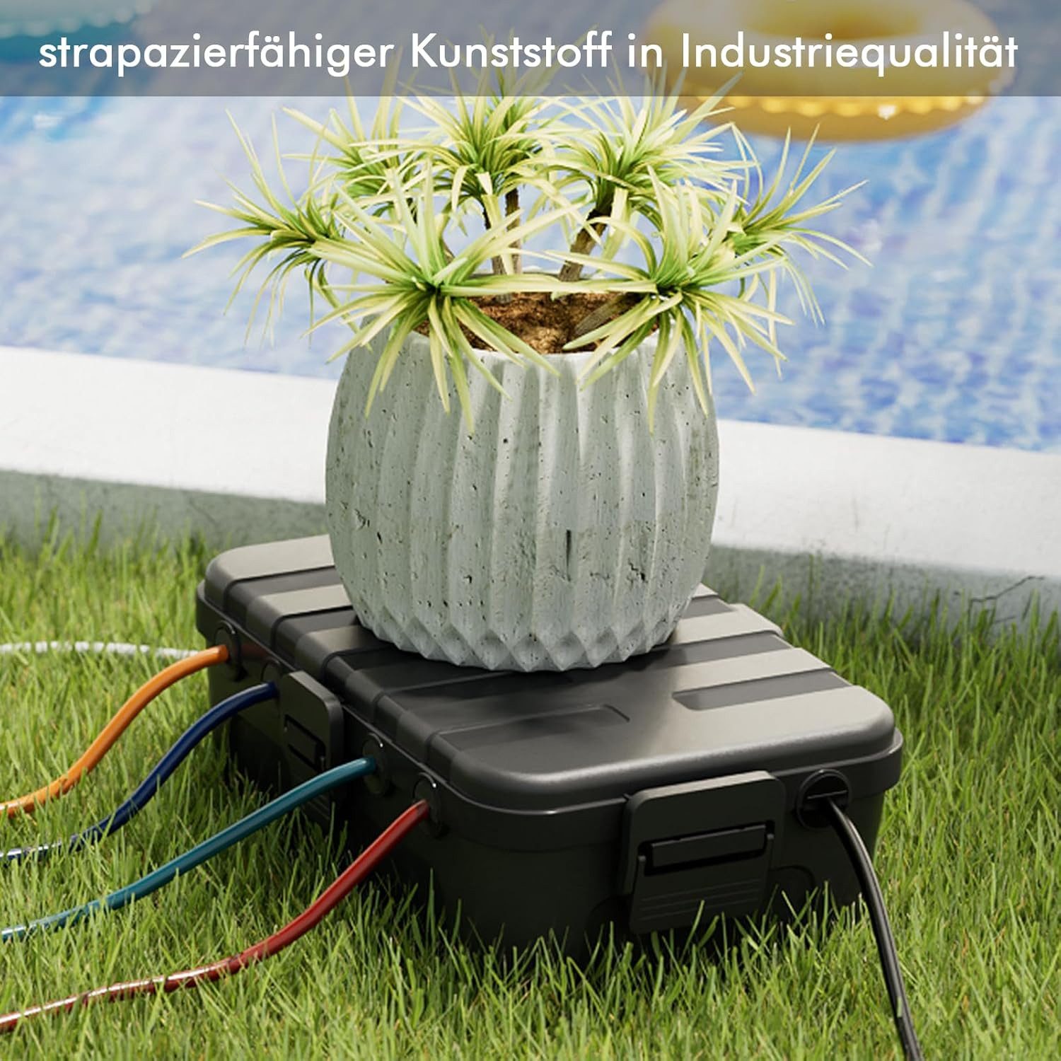 FELIXLEO Kabelbox wasserdichte Kabelbox Outdoor IP54 32x22x13cm Schwarz, (1-tlg) – Bild 5 von 5
