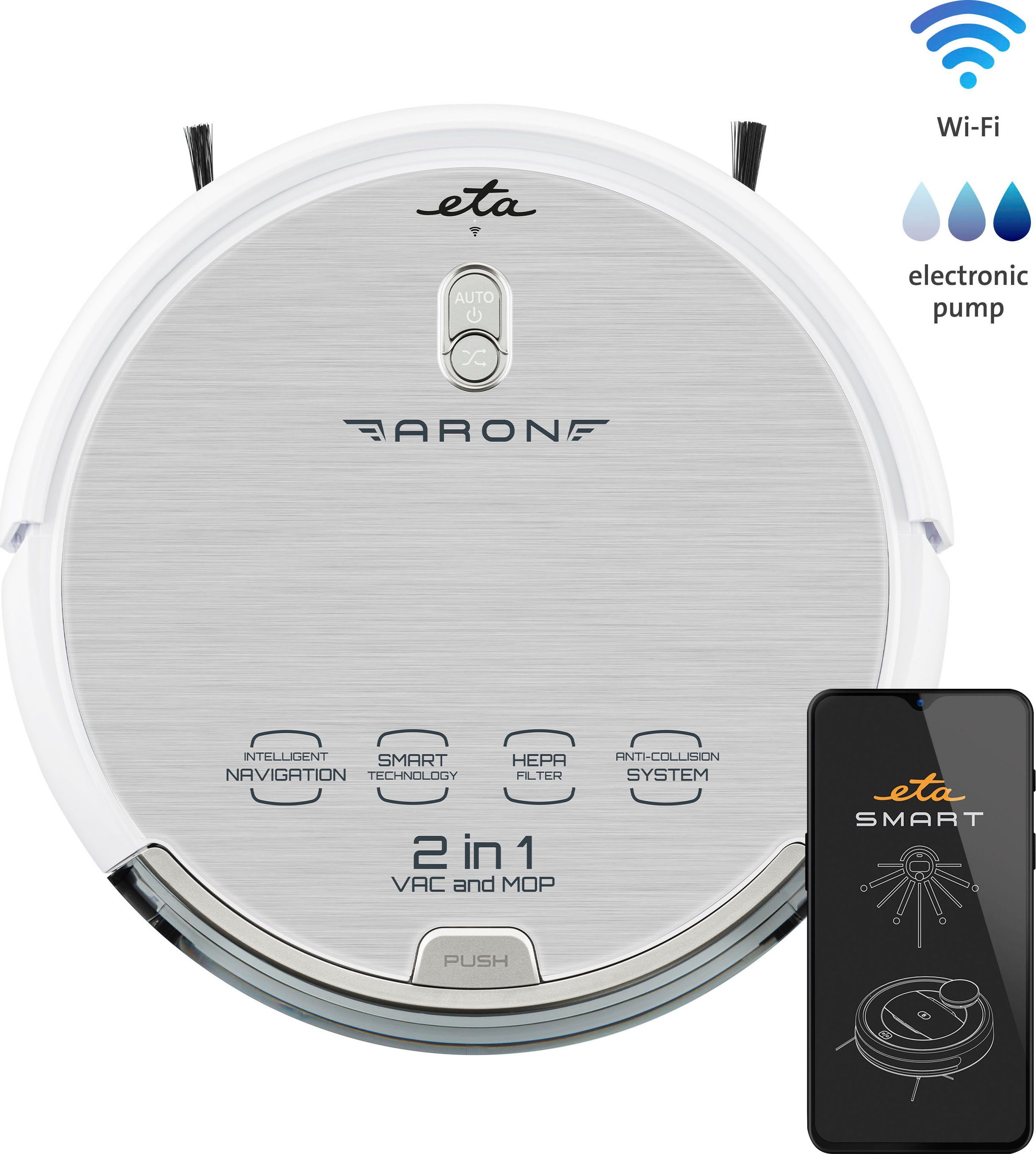 eta Saugroboter mit Wischfunktion Aron ETA351290000, 34 W