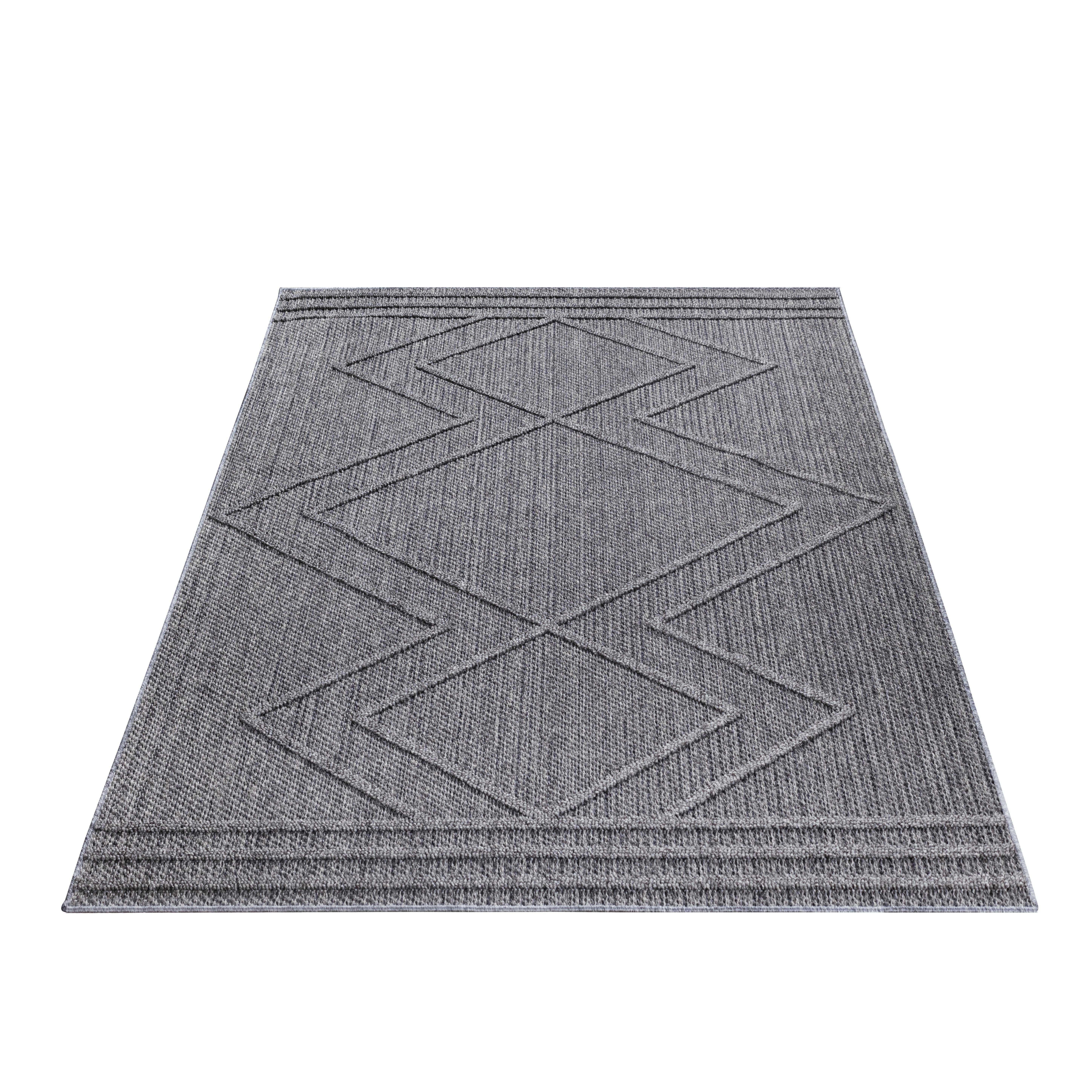 Outdoorteppich PATARA 4954, Ayyildiz Teppiche, rechteckig, Höhe: 8 mm, Pflegeleicht / Strapazierfähig / In- und Outdoor geeignet GREY