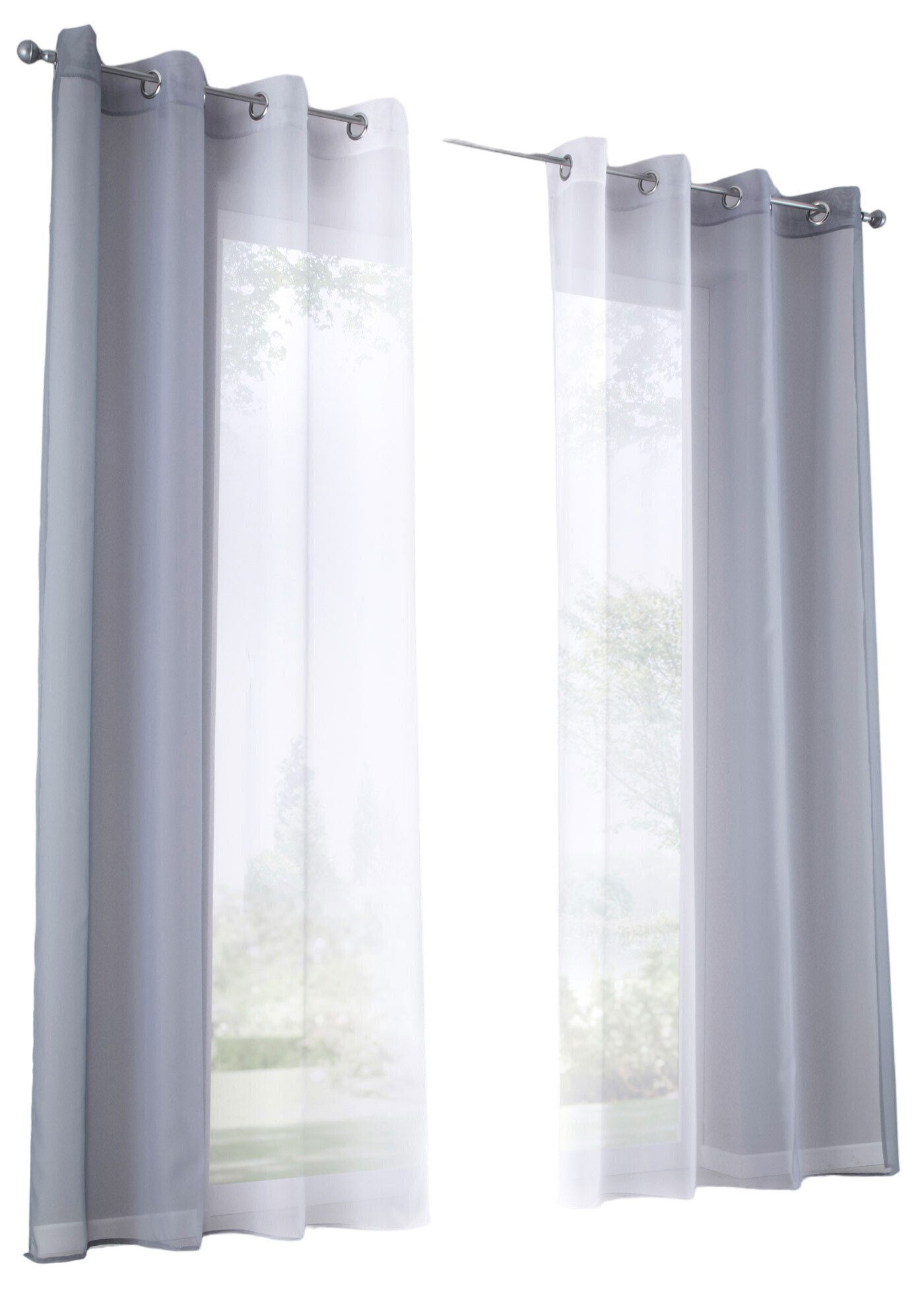 Gardinenbox Gardine, Ösen (2 St), transparent, günstig online kaufen