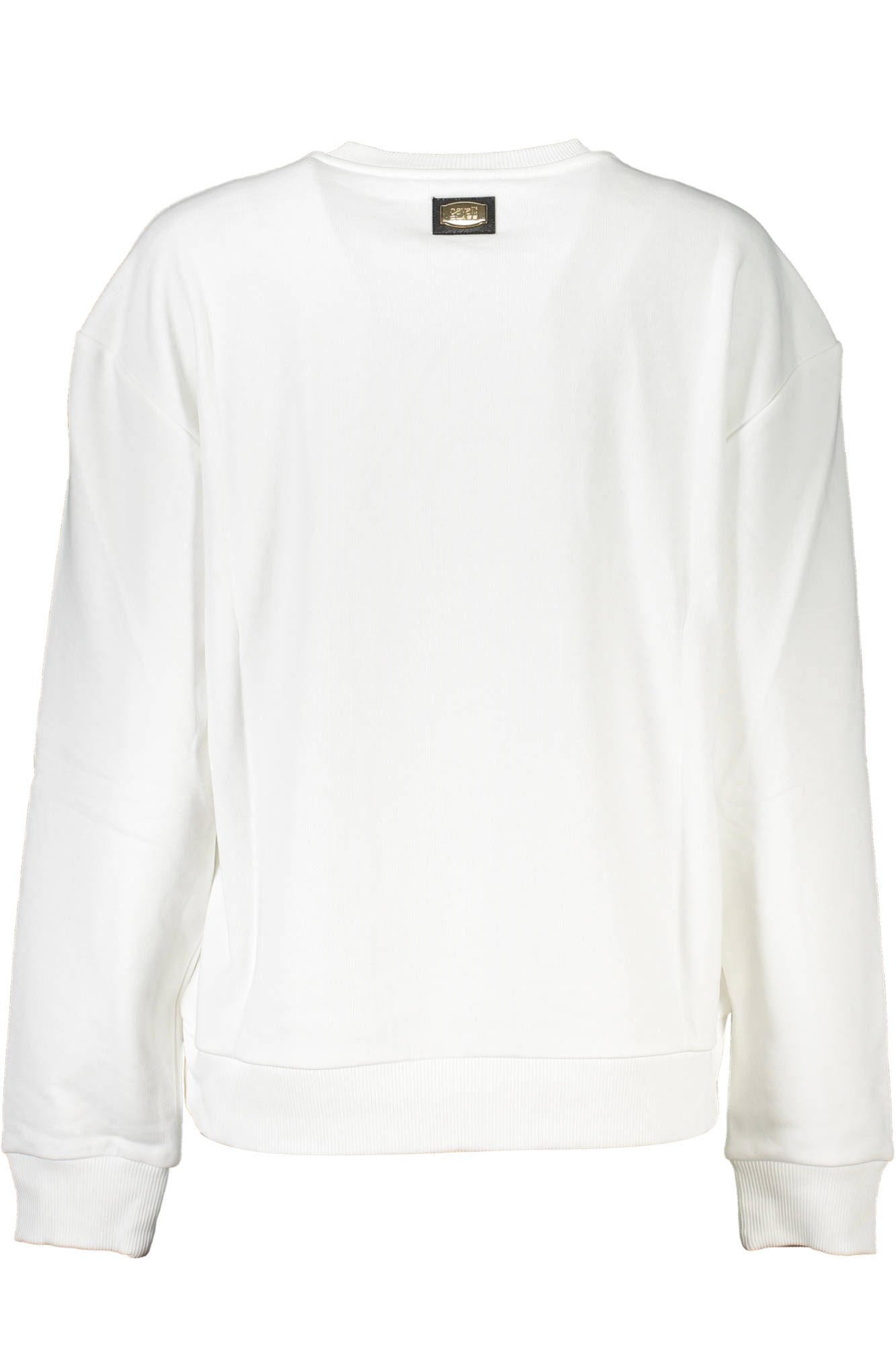 Cavalli Class Sweatshirt Eleganter Damenpullover in Weiß mit Print und