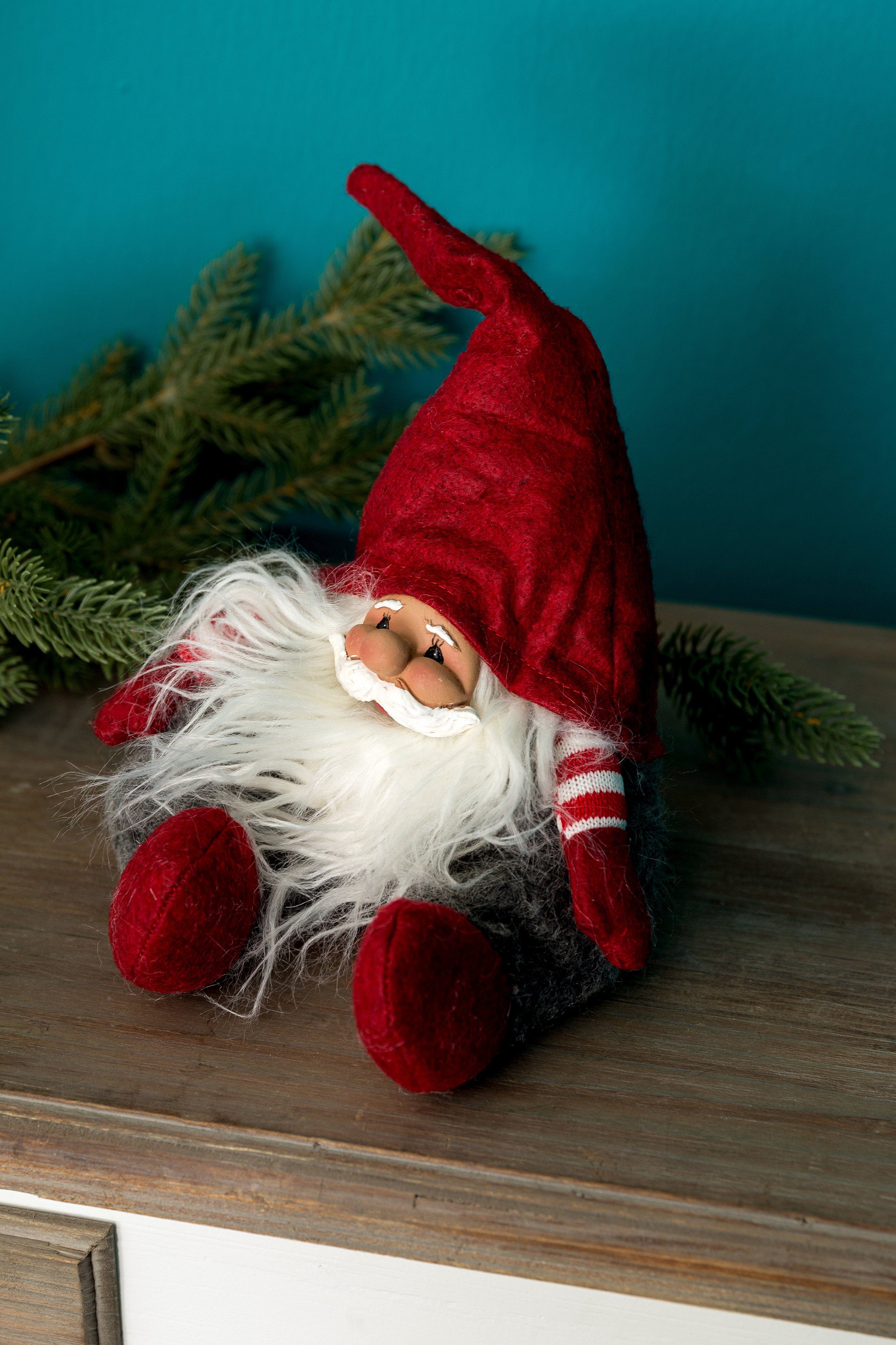 OTTO home Weihnachtsfigur Wichtel Weihnachtsdeko rot (1 St), Wichtel mit Filzmütze, Höhe ca. 22 cm – Bild 4 von 5