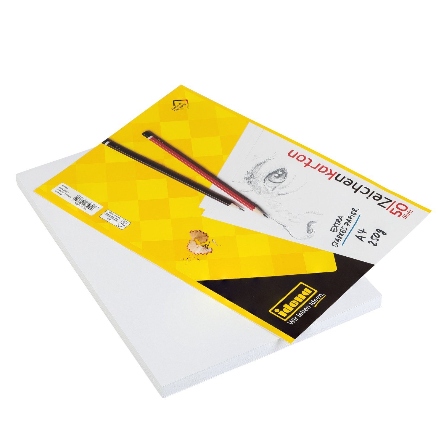 Idena Zeichenkartonblock Idena Zeichenkarton 50 Blatt 250g/m² DIN A4