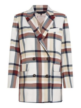 Tommy Hilfiger Longblazer GLOBAL STRIPE CHECK DB BLAZER im modischem, großem Karodessin