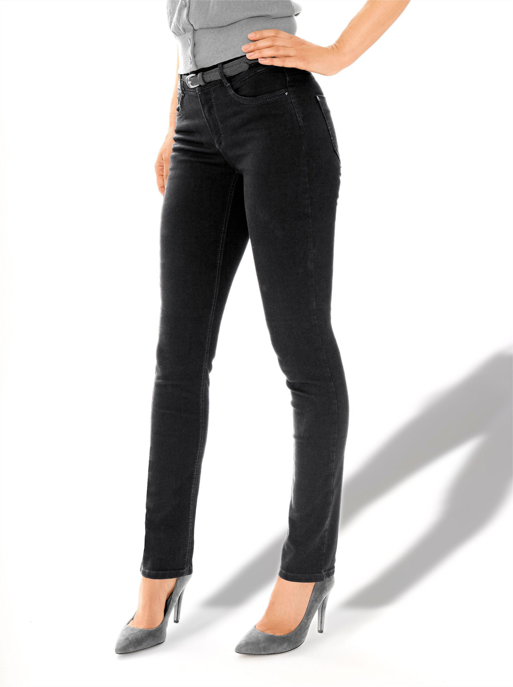 ascari Bequeme Jeans Edel-Jeans leicht vertieft