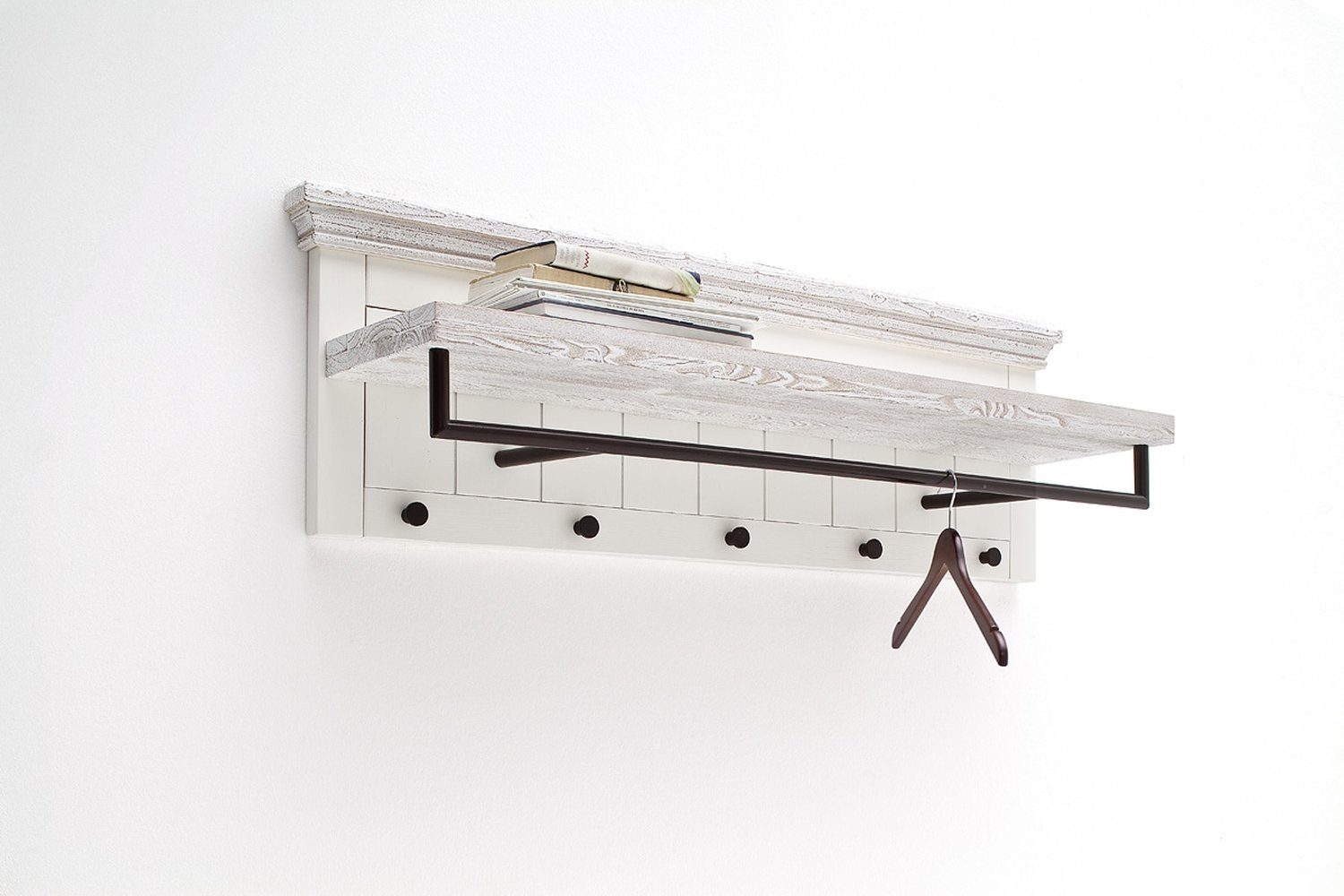 freiraum Garderobe OPUS, in wei/ withe sanded - 124x40x30 (BxHxT)