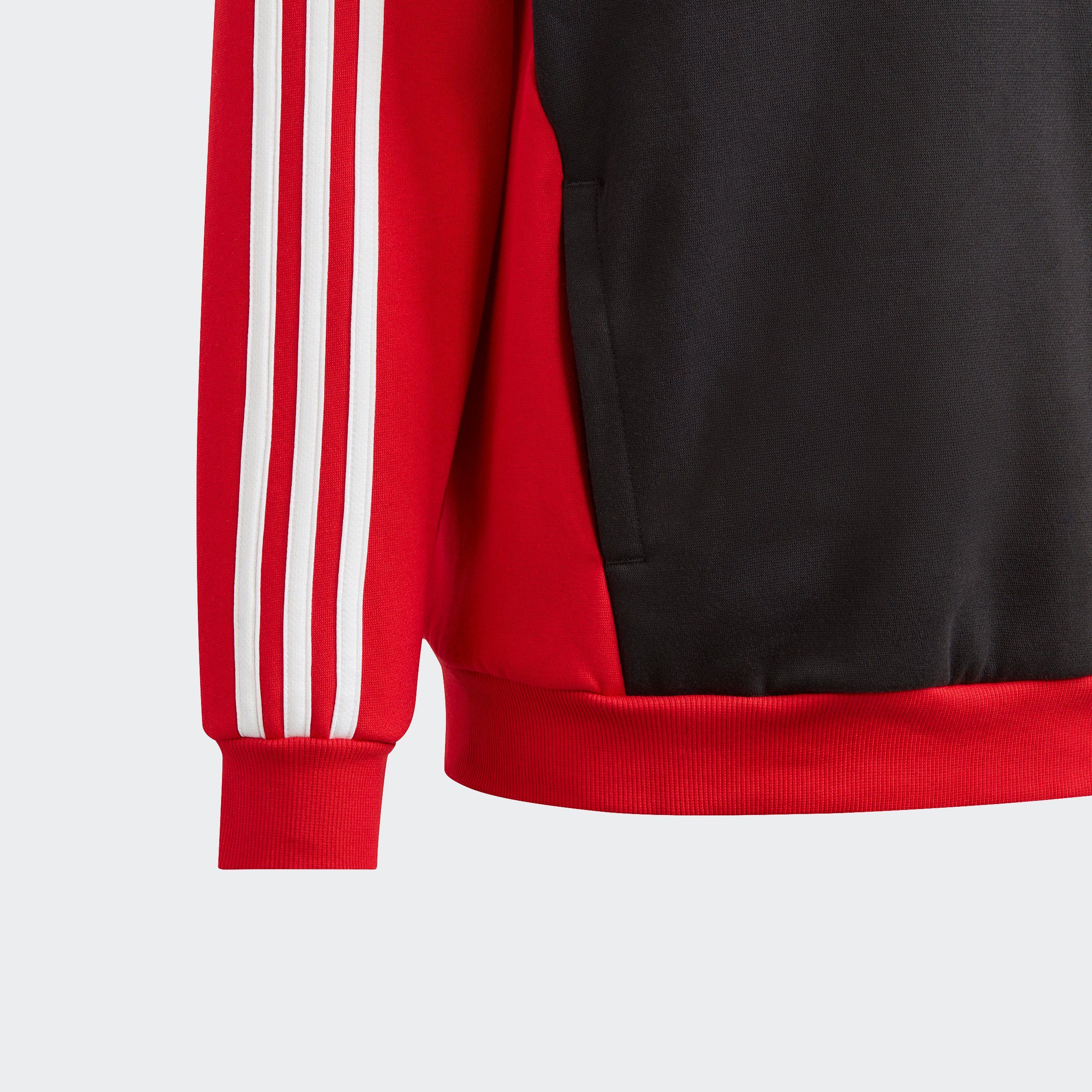 Black HOODIE COLORBLOCK Better TIBERIO KIDS adidas Kapuzensweatshirt / Scarlet / Sportswear 3STREIFEN White