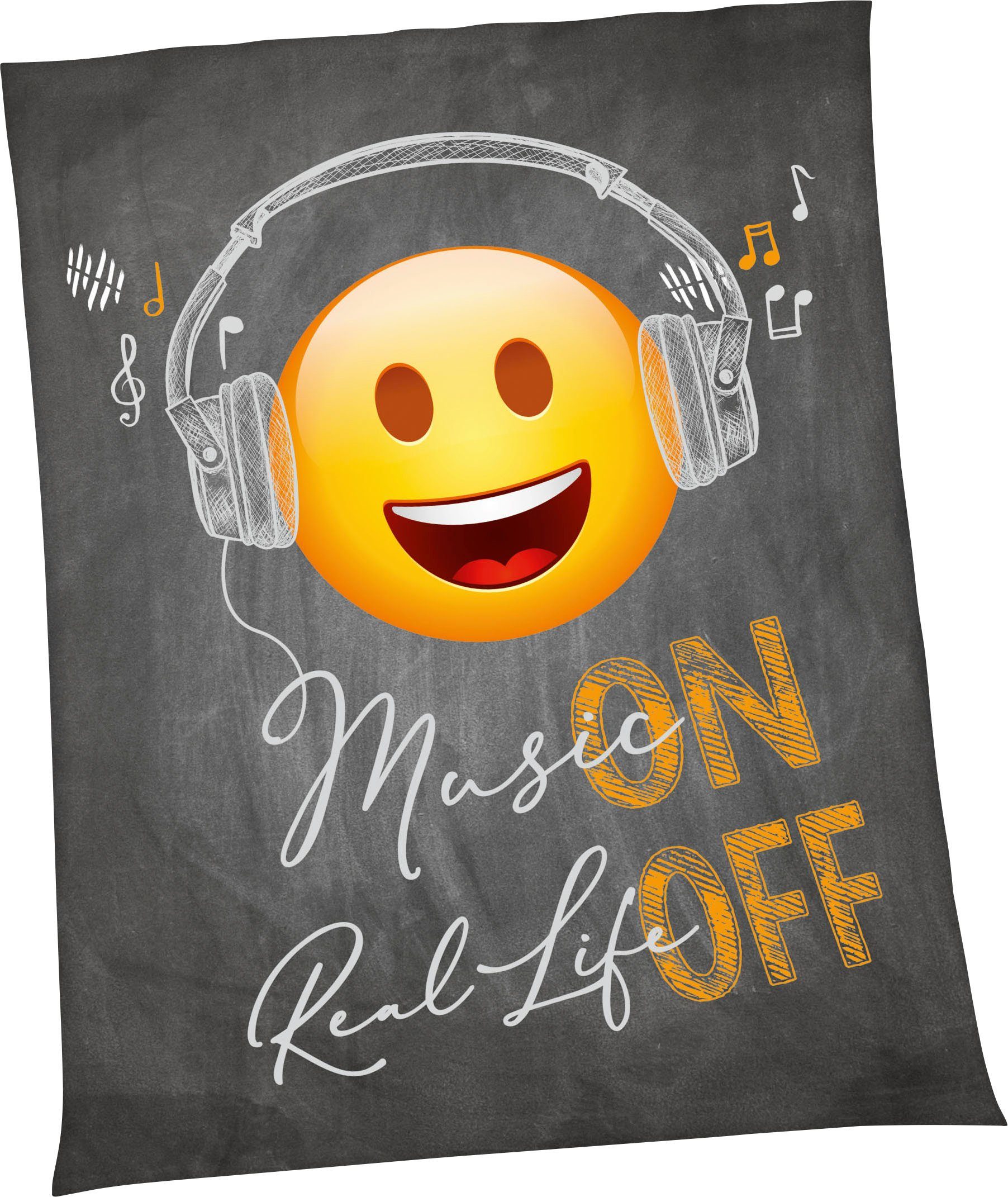 Wohndecke Emot!x Music   ¦ mehrfarbig ¦ Maße (cm): B: 150 H: 1 Dekokissen & günstig online kaufen