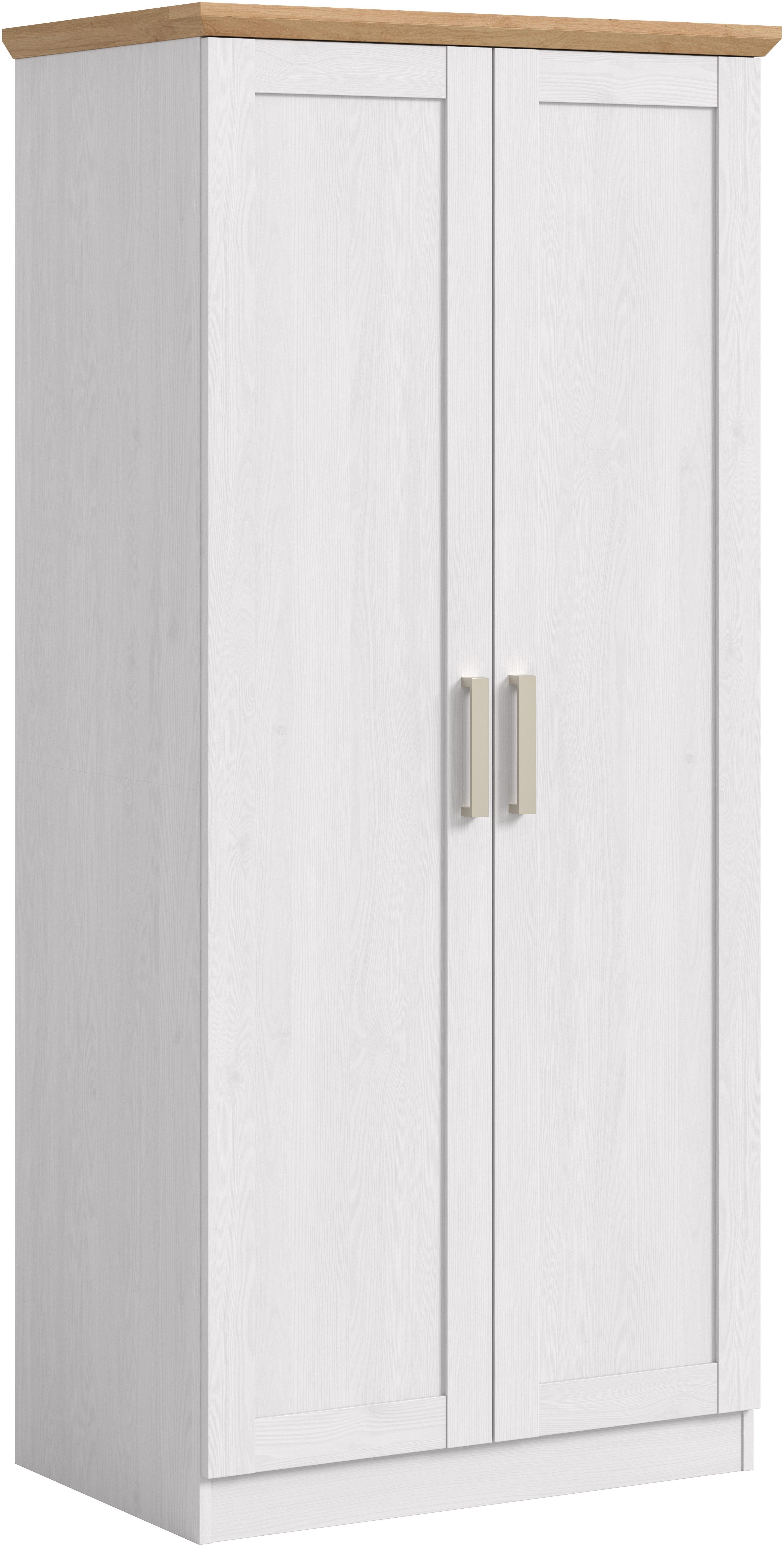 Home affaire Kleiderschrank FLORENZ, Kleiderschrank inkl. 1 Kleiderstange (1-St) Kleiderschrank, Drehtürenschrank, Graderobenschrank, Mehrzweckschrabnk