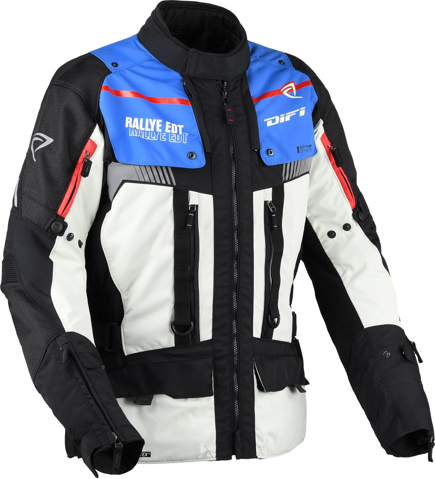 DIFI Motorradjacke Sierra Nevada 4 wasserdichte Motorrad Textiljacke Rückenprotektor vorbereitet,Verbindungsreißverschluss,Ellenbogenp