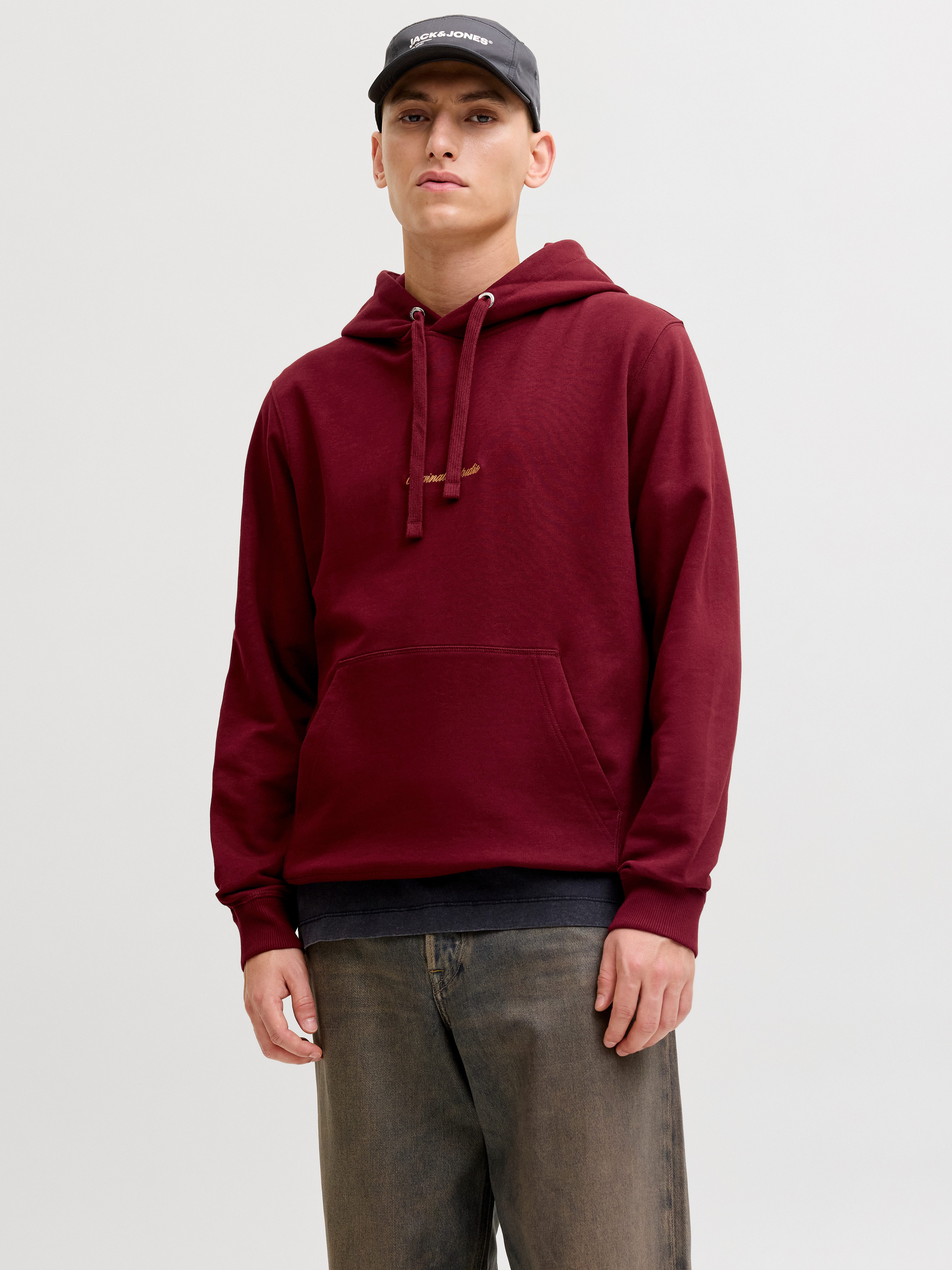 Jack & Jones Kapuzensweatshirt JORNORREBRO EMB SWEAT HOOD NOOS mit Logo Print