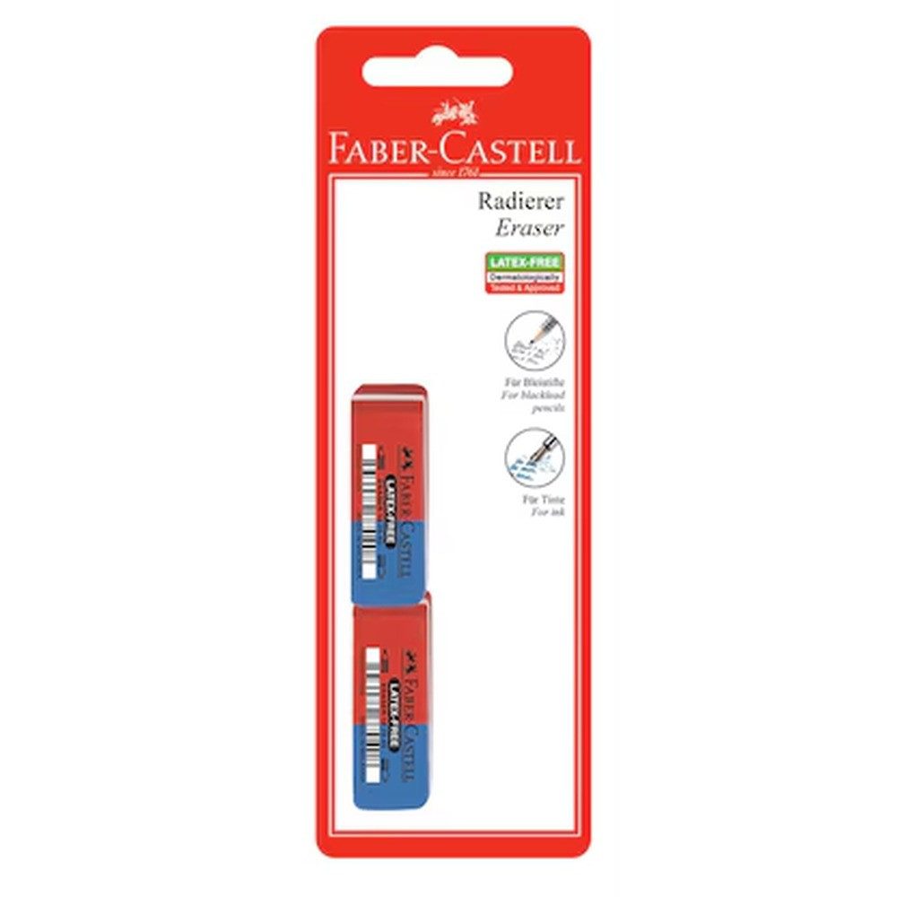 Faber-Castell Radiergummi FABER-CASTELL Radiergummis rot/blau