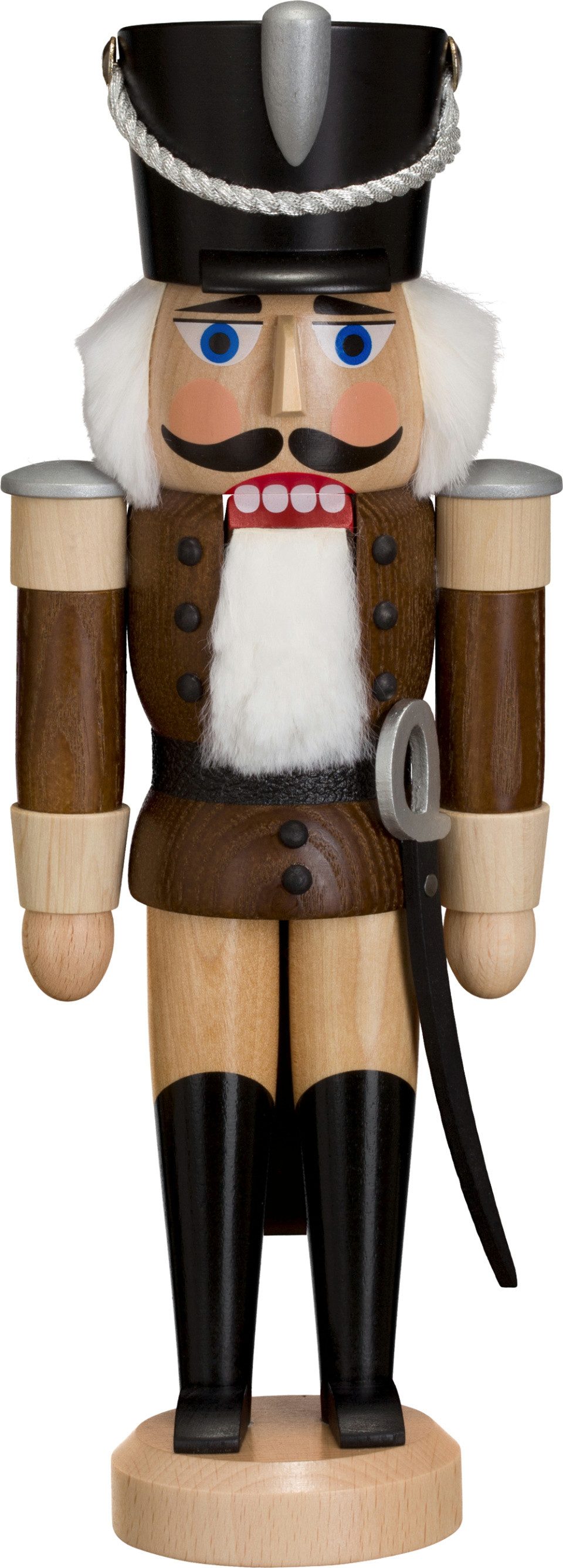 Seiffener Volkskunst Nussknacker Nussknacker der Seiffener Volkskunst eG Husar braun, Handarbeit aus dem Erzgebirge