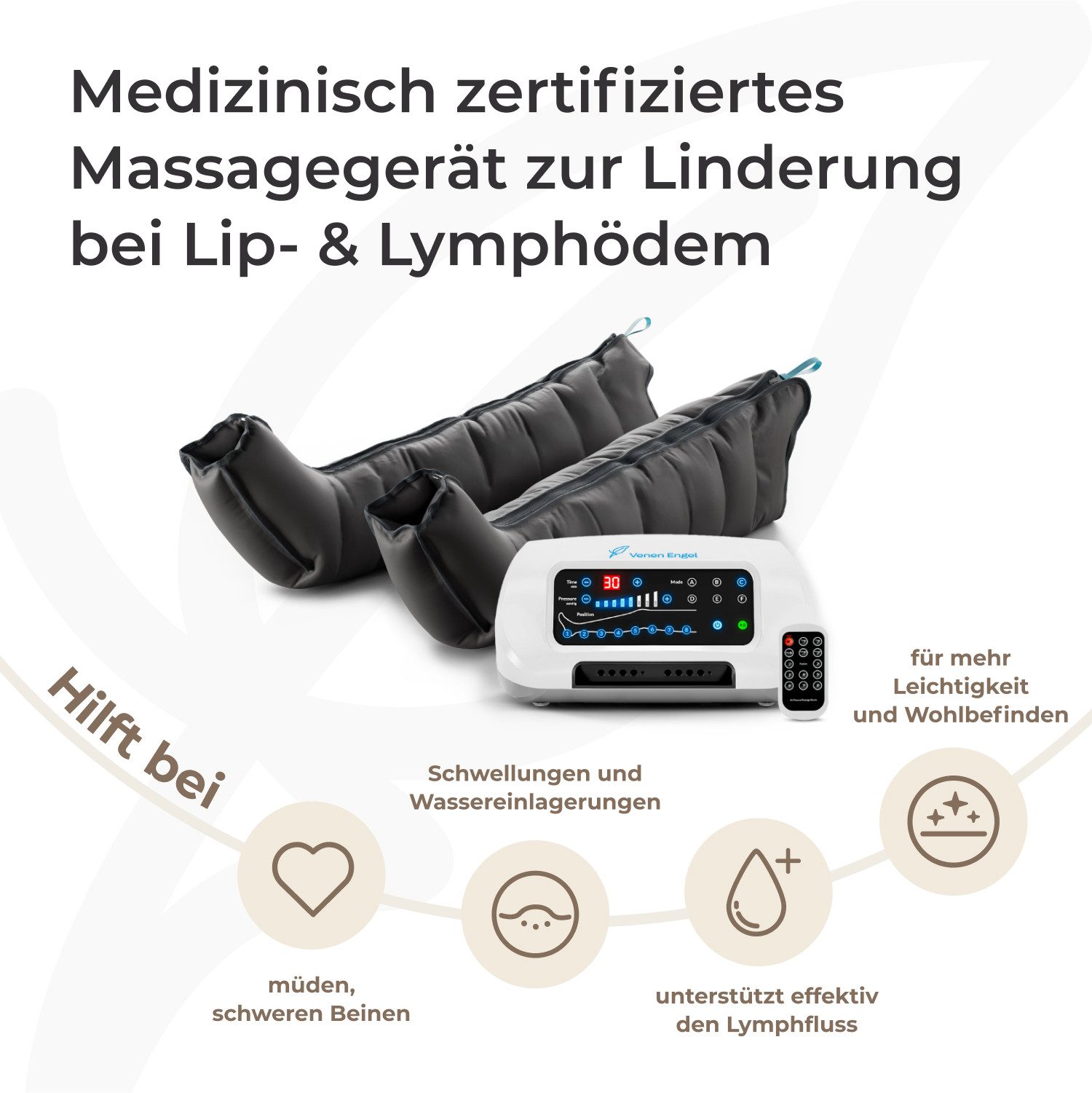 Venen Engel Massagegerät Venen Engel 8 Premium mit Beinmanschette, Medizinisch zertifiziert – Bild 2 von 5