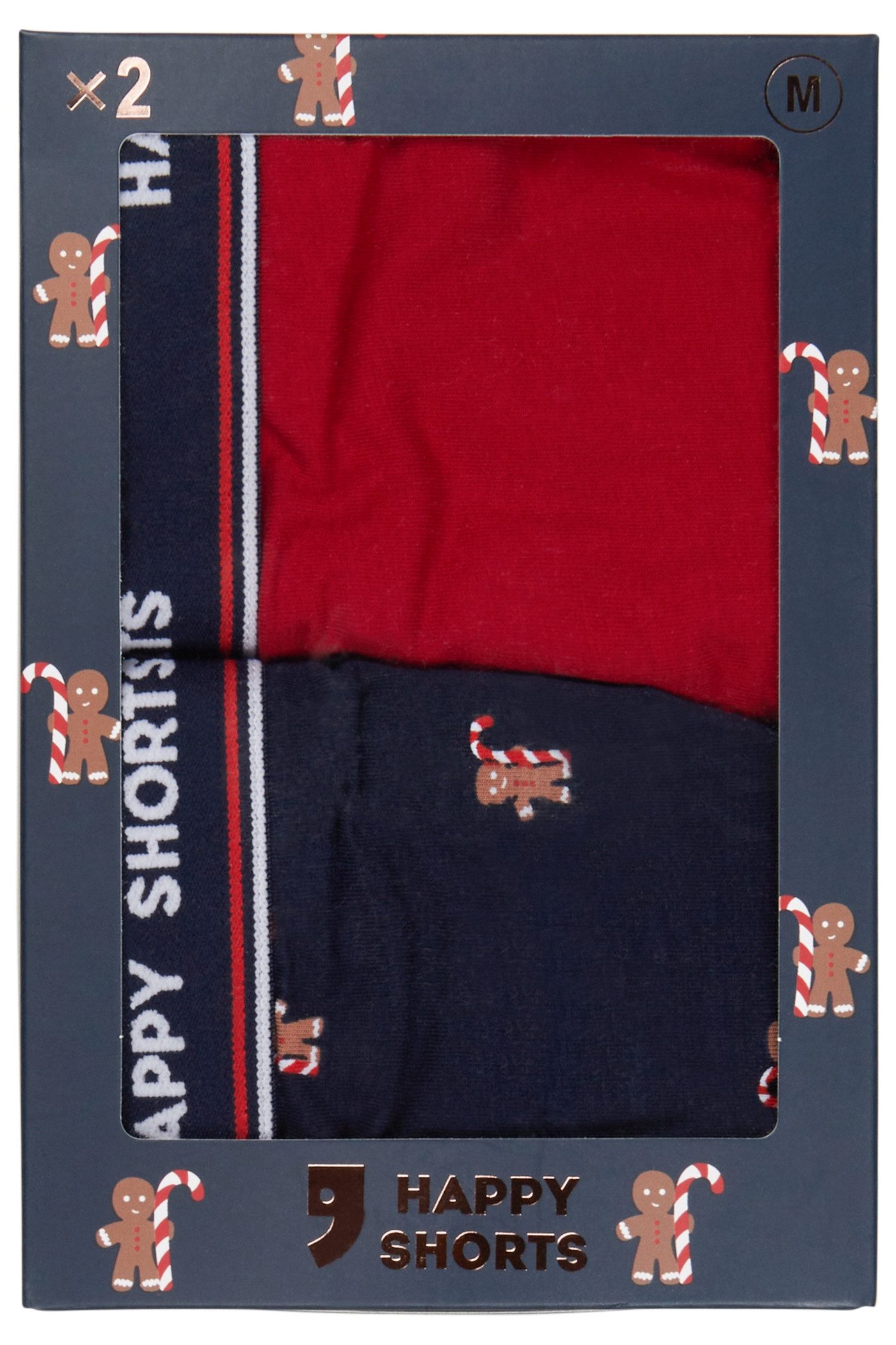 HAPPY SHORTS Trunk 2 Happy Shorts Pants Jersey Trunk Herren Boxershorts Lebkuchenmann (1-St)