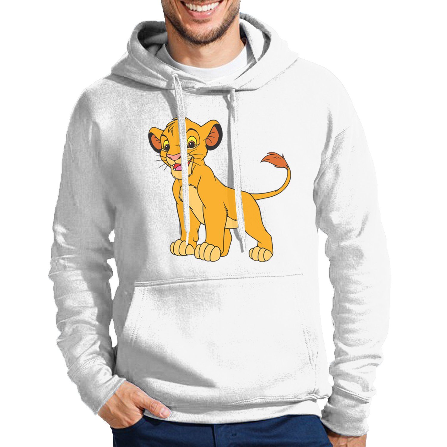 Könige Weiß & Löwen der Brownie Kapuze Hoodie Herren Simba Mit Löwe Blondie Logo