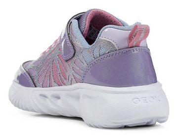 Geox Blinkschuh J ASSISTER GIRL Sneaker im Regenbogen-Look, Freizeitschuh, Halbschuh, Schnürschuh