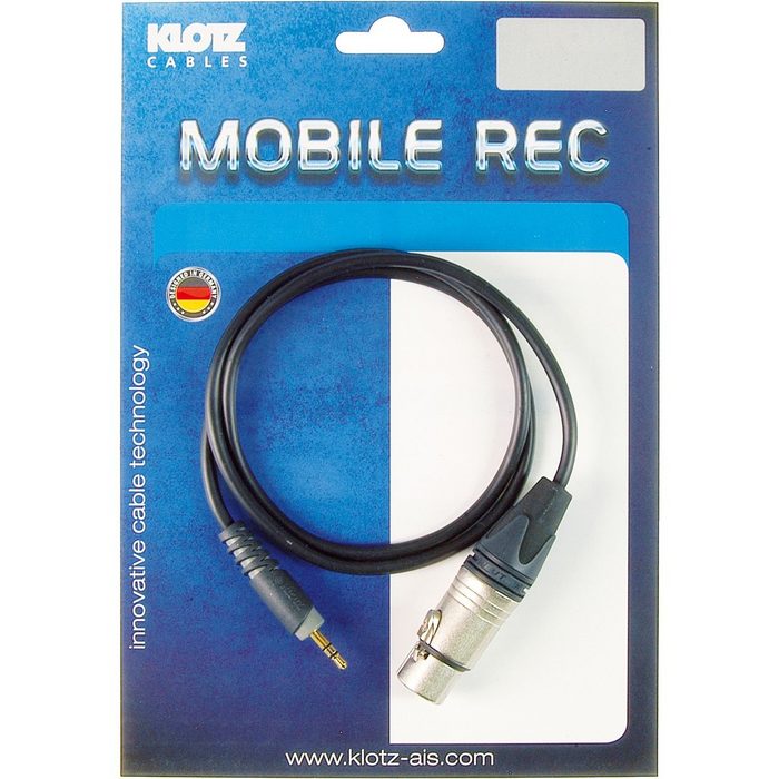Klotz Cables Spielzeug-Musikinstrument AU-MF0090 Mikrofonkabel 0 9 m XLR female - 3 5 Klinke stereo