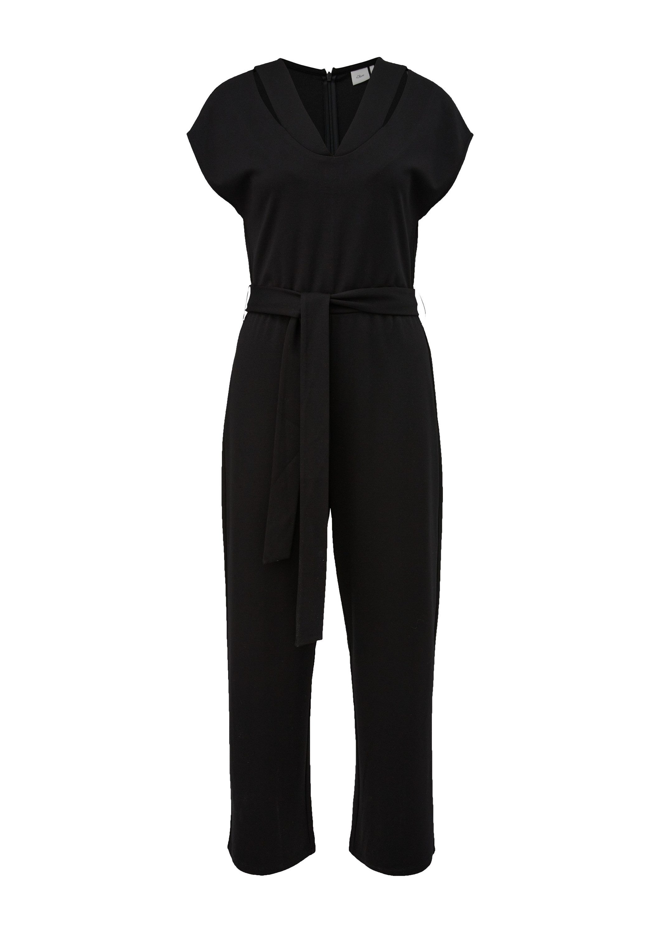 s.Oliver Jumpsuit Overall Jumpsuit aus Interlock-Jersey mit Elastikbund